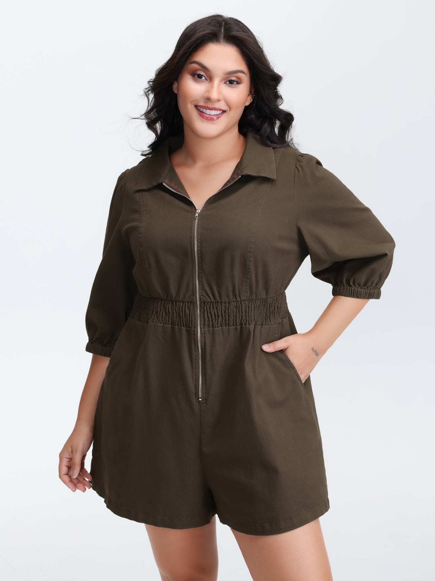 Pure Cotton Bust-Ease Zipper Romper
