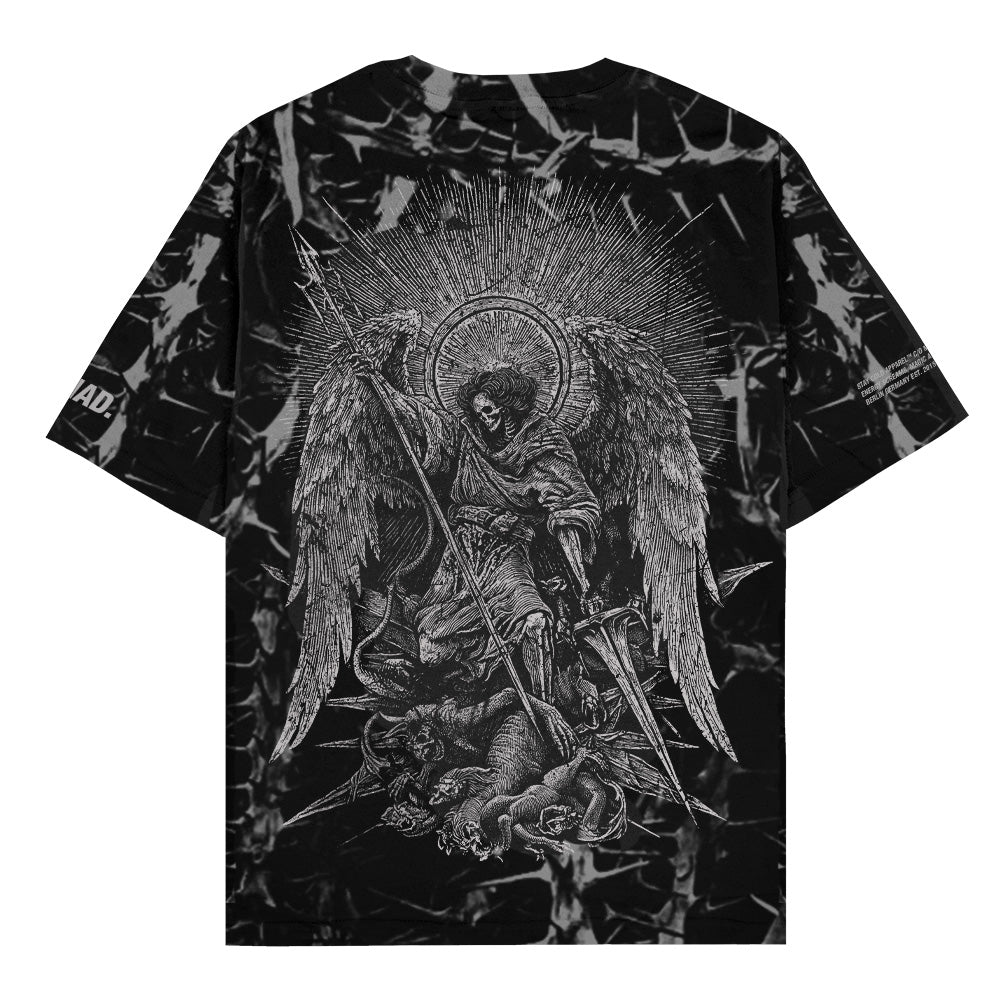 Spinebreaker (Black) - Oversized T-Shirt (200GSM)