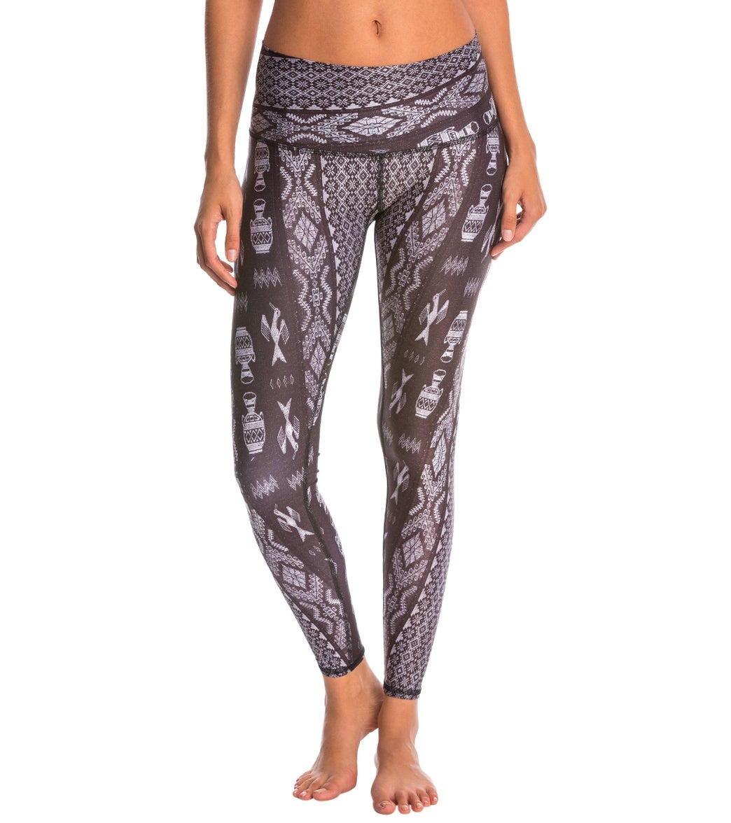 Teeki Diamond Tribe Charcoal Hot Yoga Pants