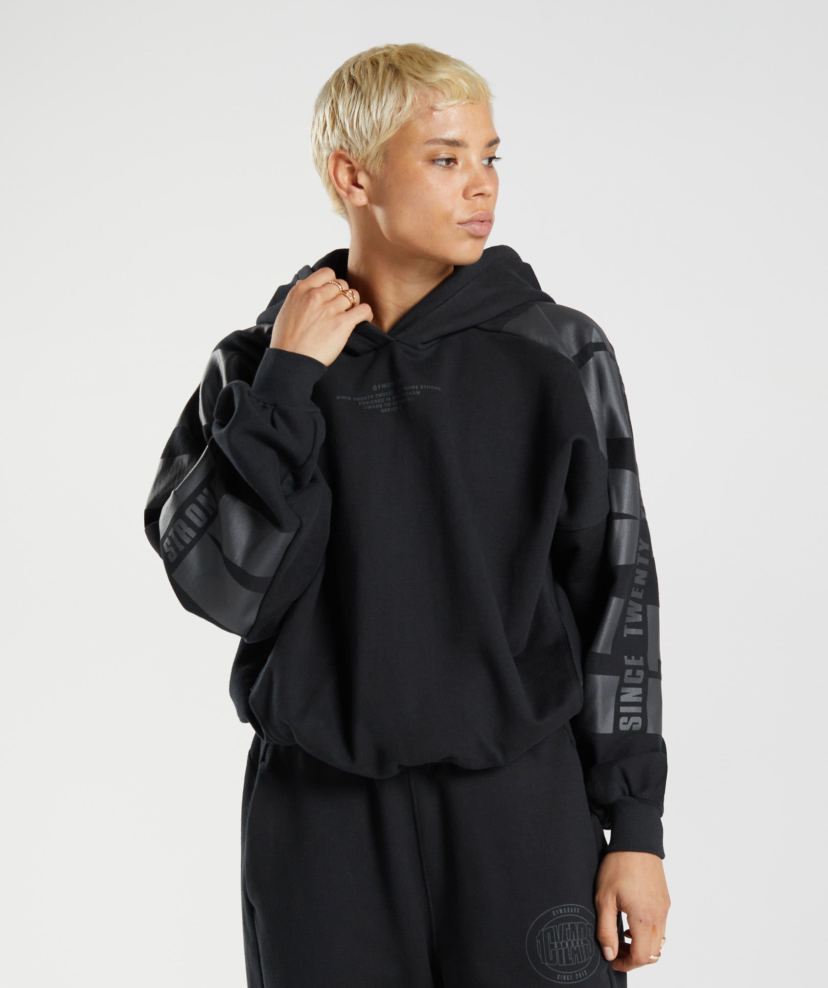 Gymshark GS10 Year Hoodie - Black