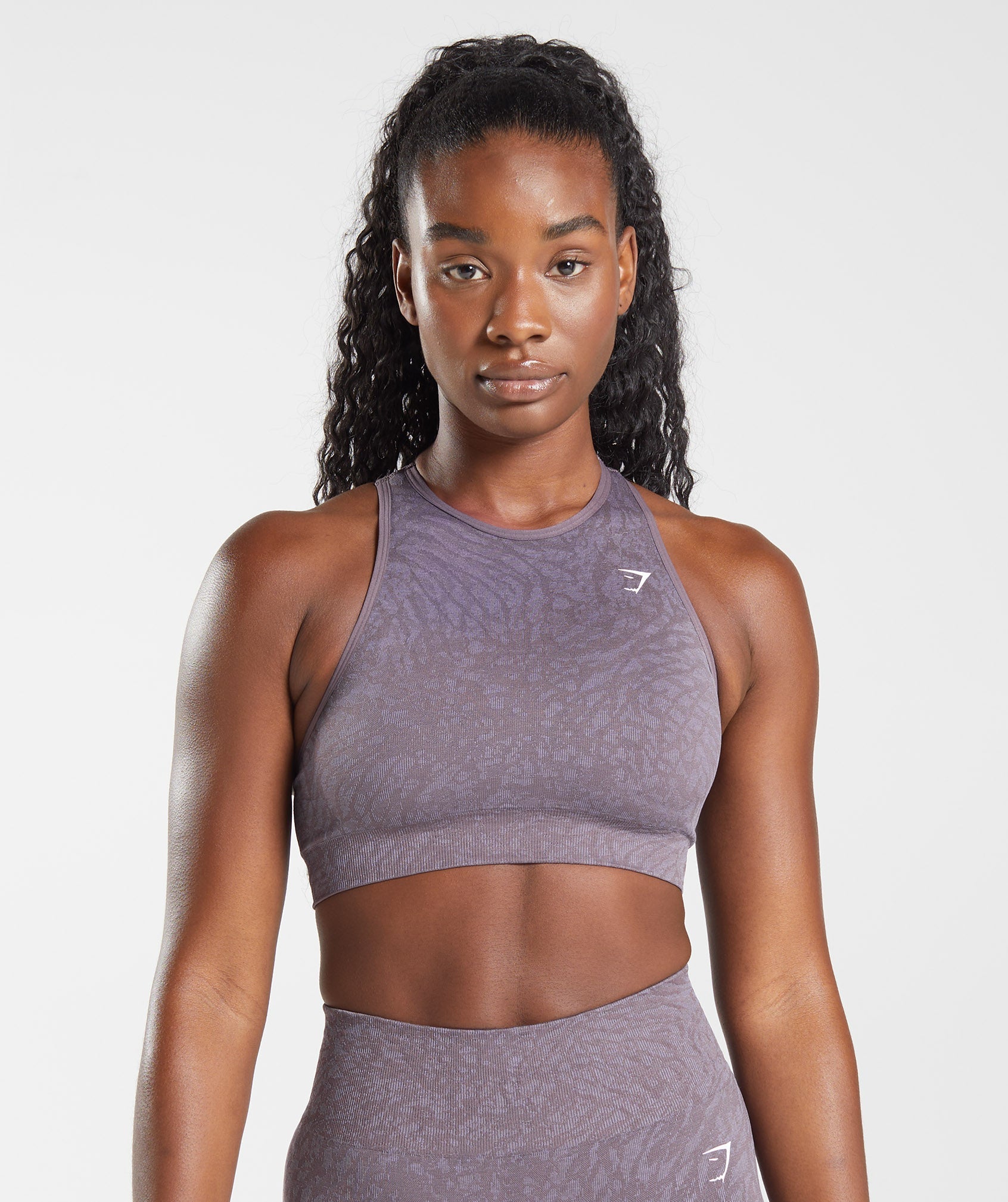 Gymshark Adapt Animal Seamless Sports Bra - Musk Lilac/Shaded Lilac