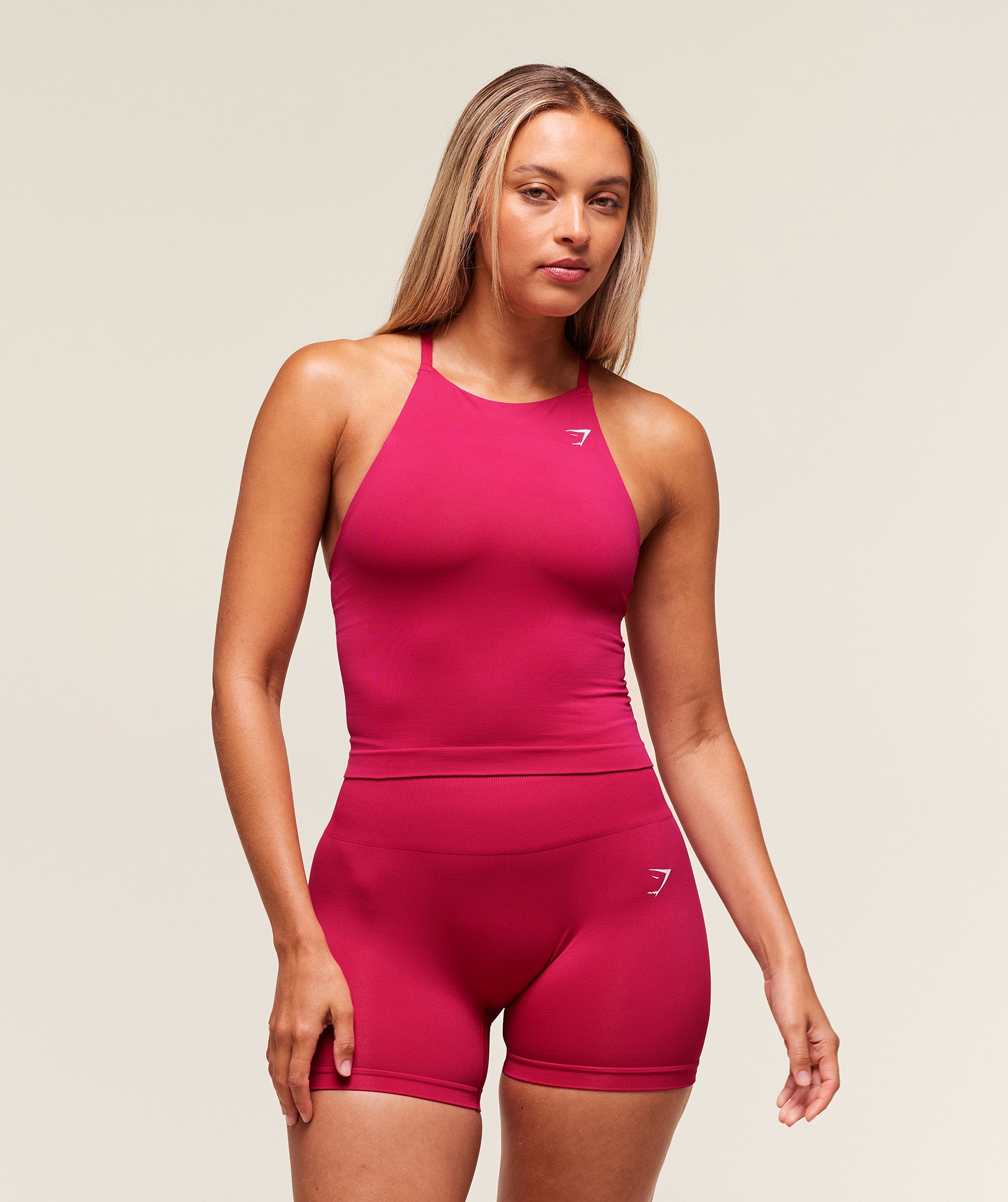 Gymshark Everyday Seamless Tank With Shelf - Build Pink
