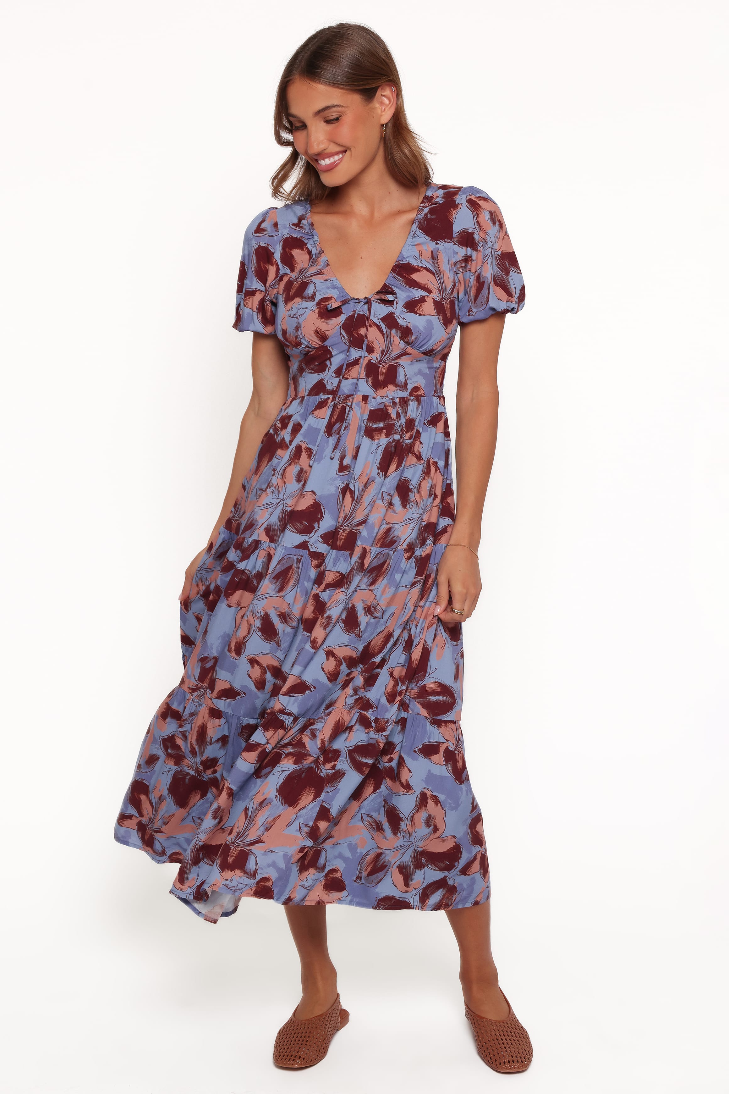 Roberts Maxi Dress - Blue Floral