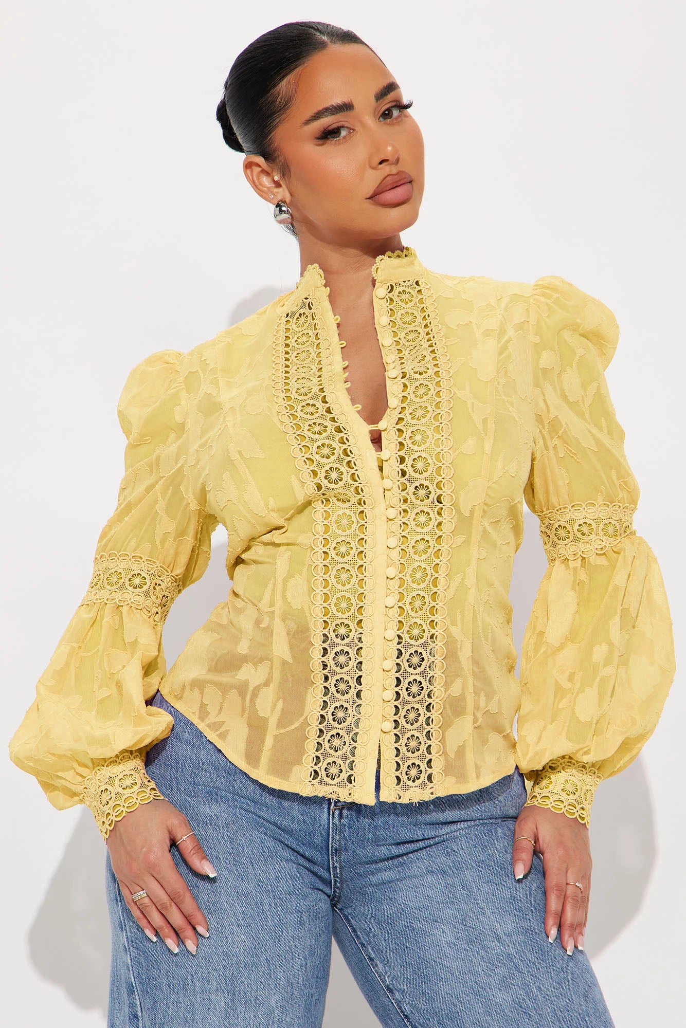 Staying Loyal Blouse - Butter Yellow