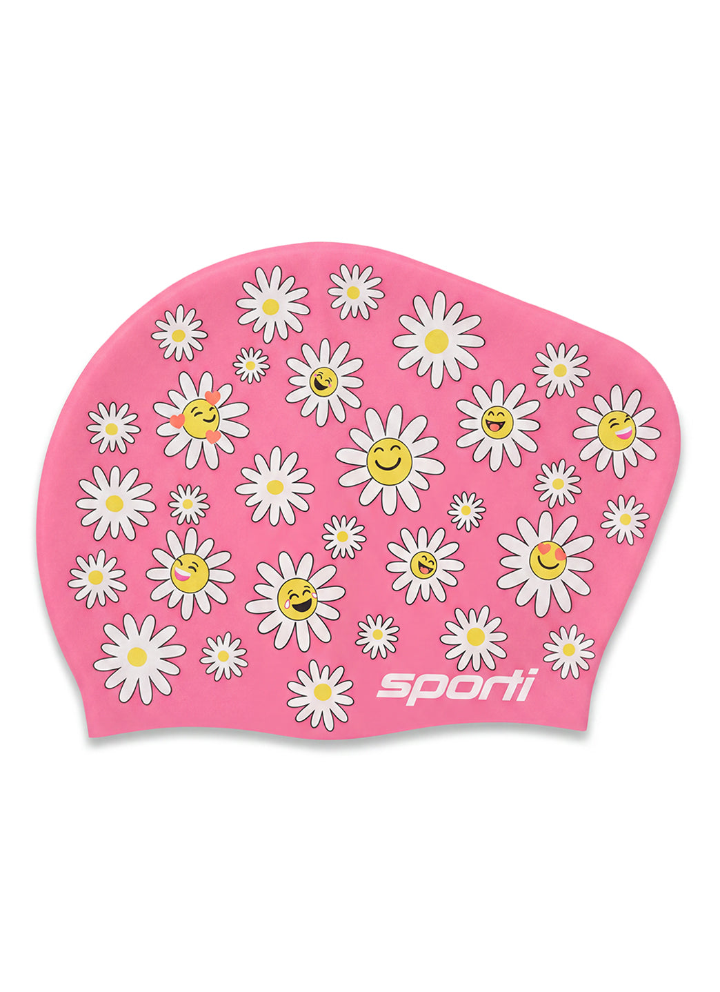 Sporti Giggle Garden Long Hair Bun Silicone Swim Cap