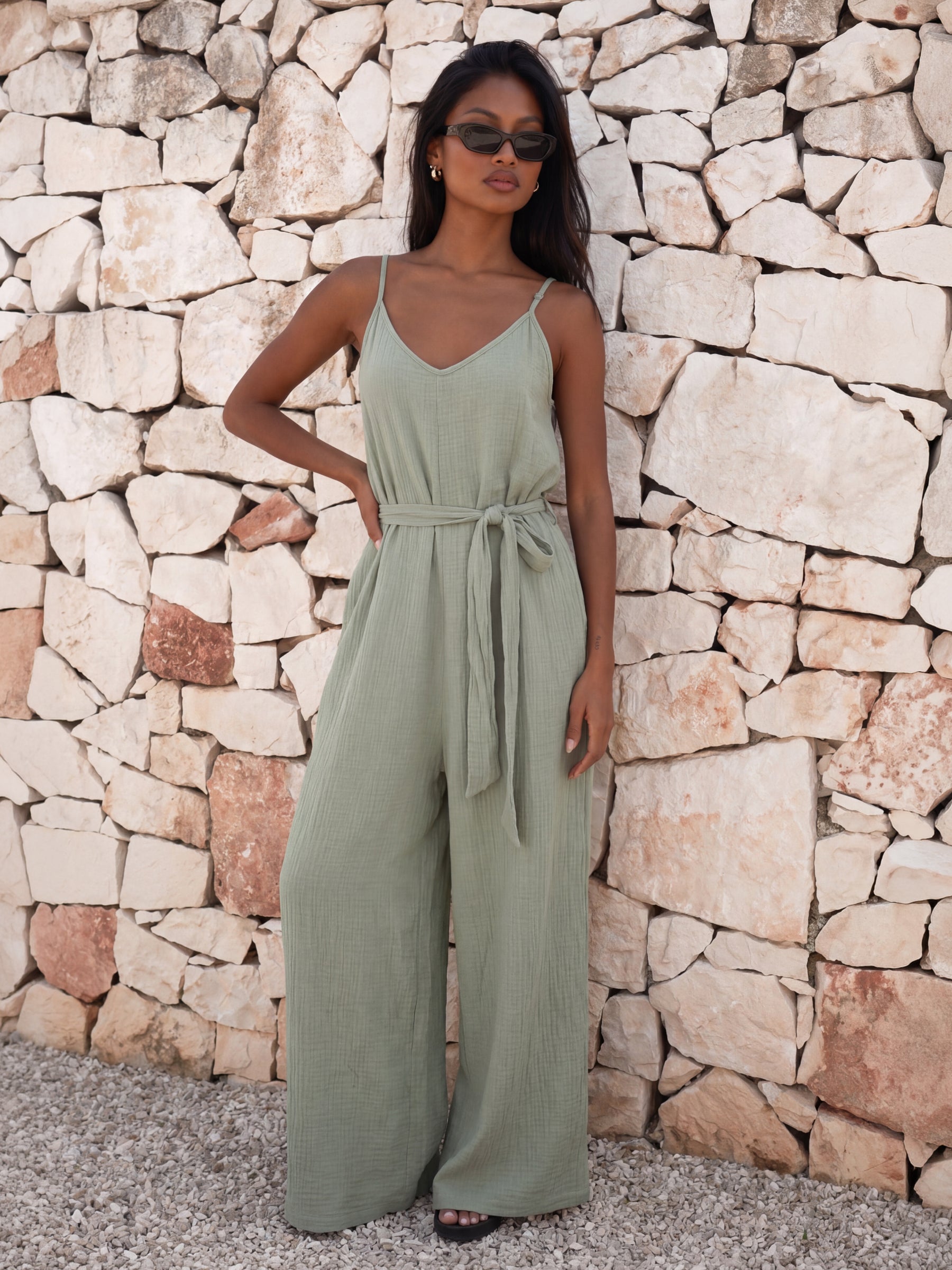 Mila Jumpsuit - Soft Sage