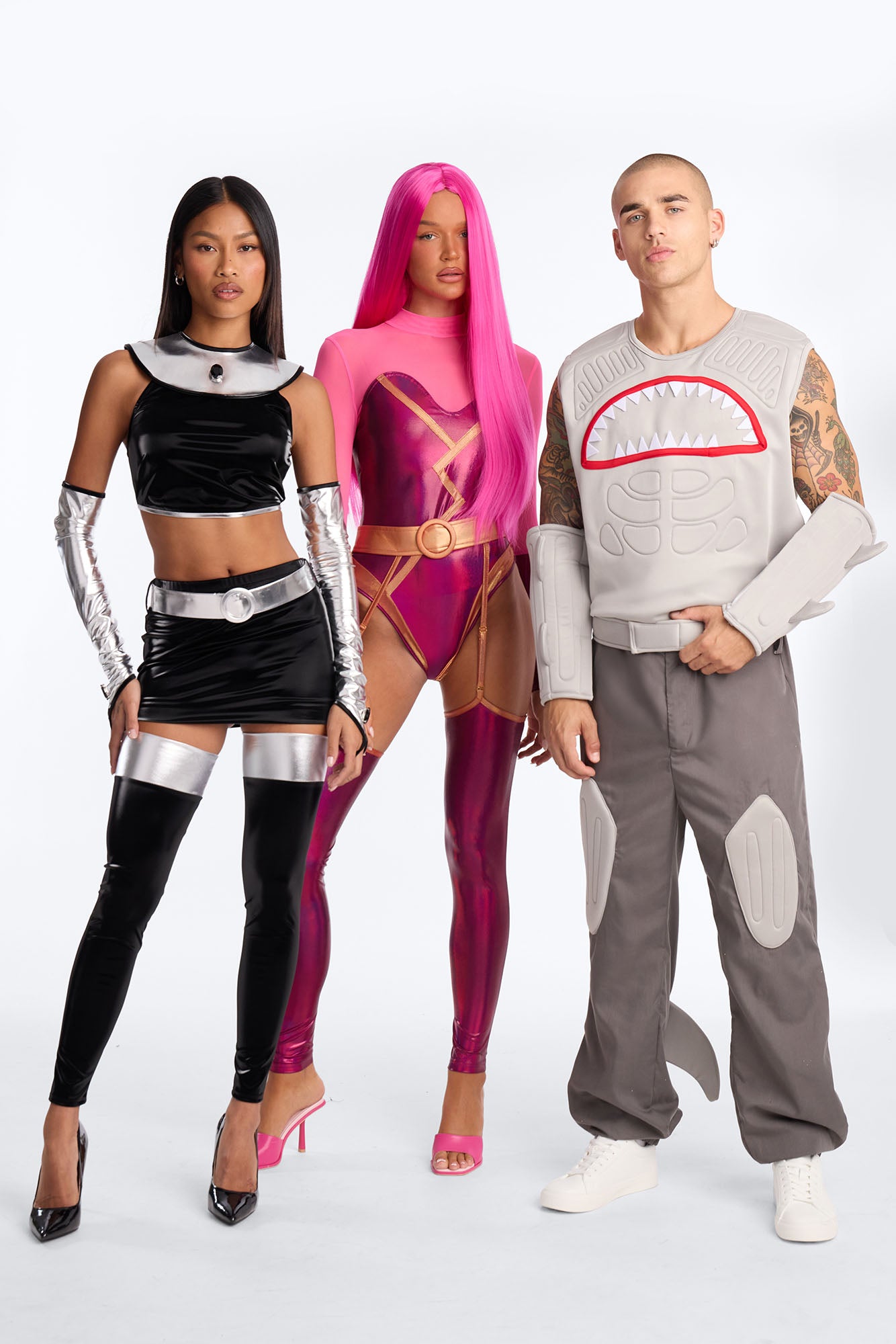 Problematic But Cute 5 Piece Costume Set - Silver/Combo