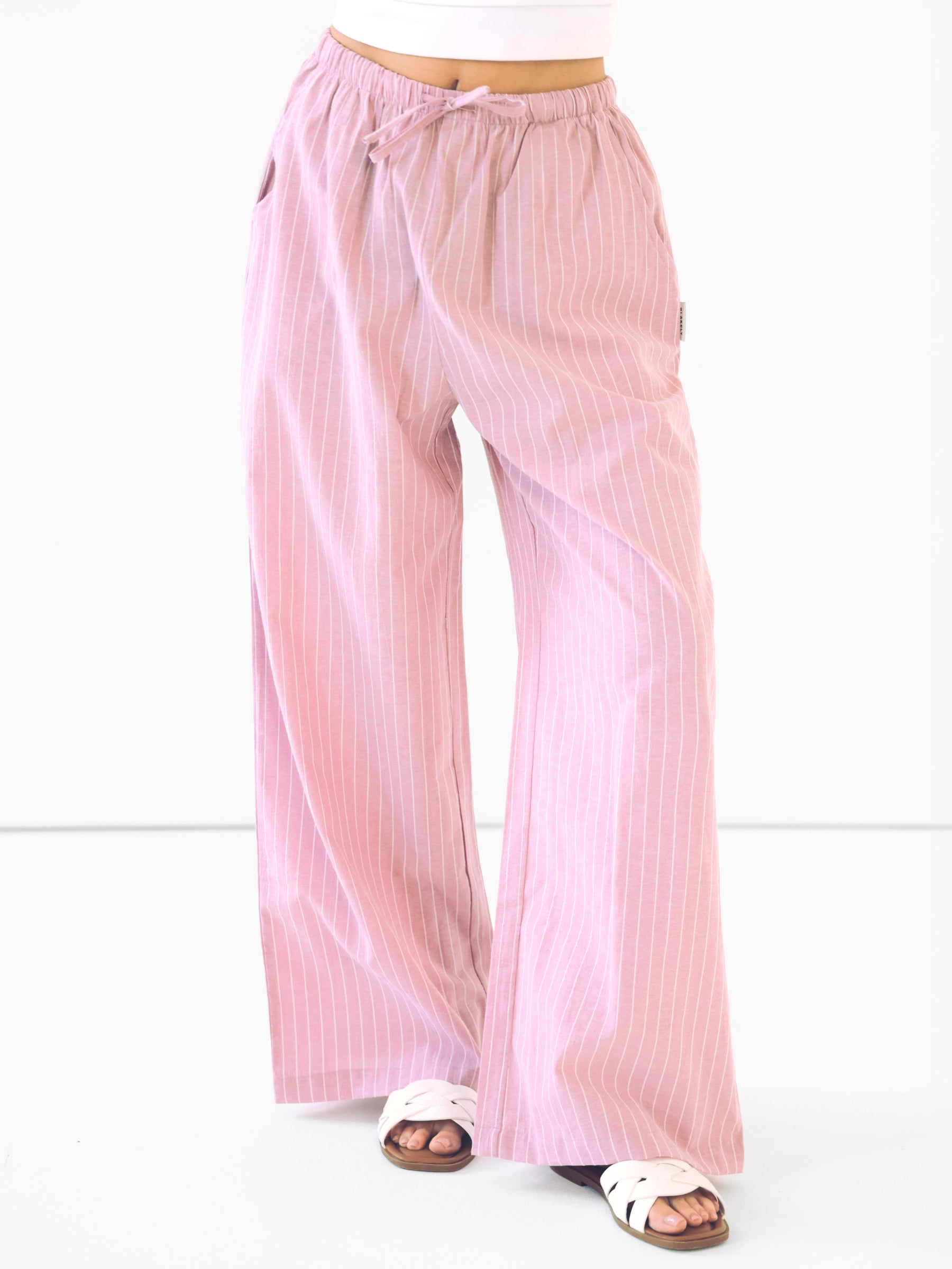 Summer Stripe Trousers - Pink Stripe
