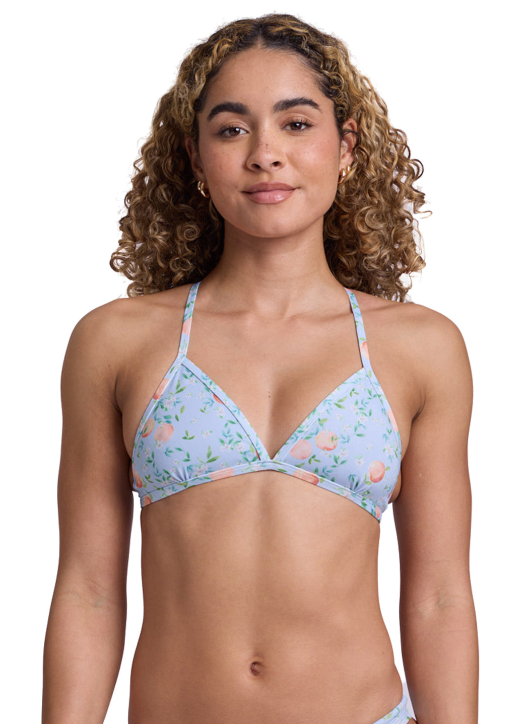 JOLYN Women's Clementine Triangle Printed Bikini Top