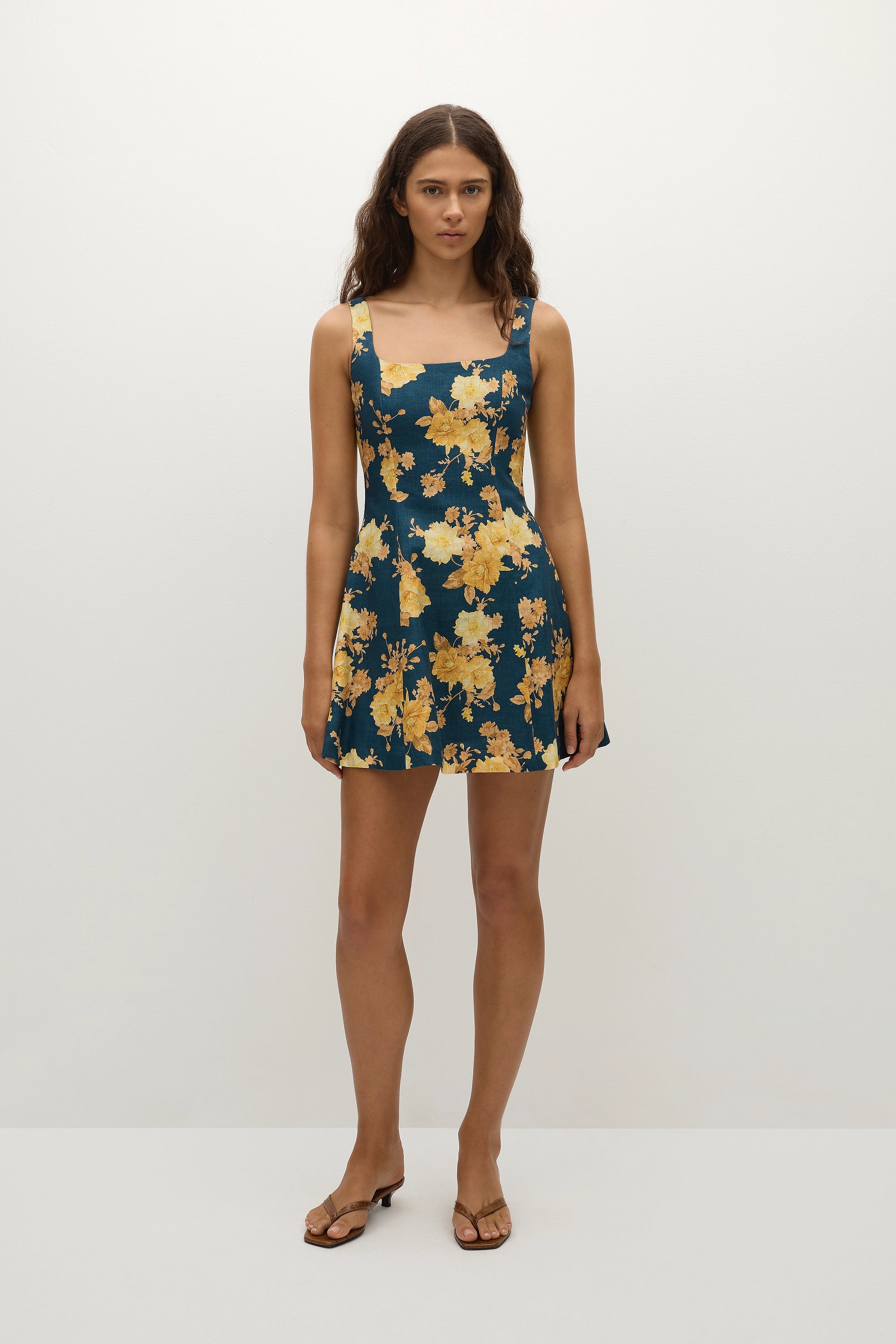 Felice Mini Dress Nora Floral Navy - Final Sale