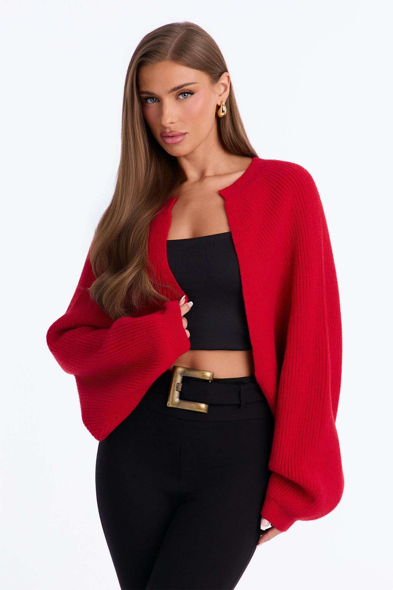 Whatever She Wants Cardigan - Red