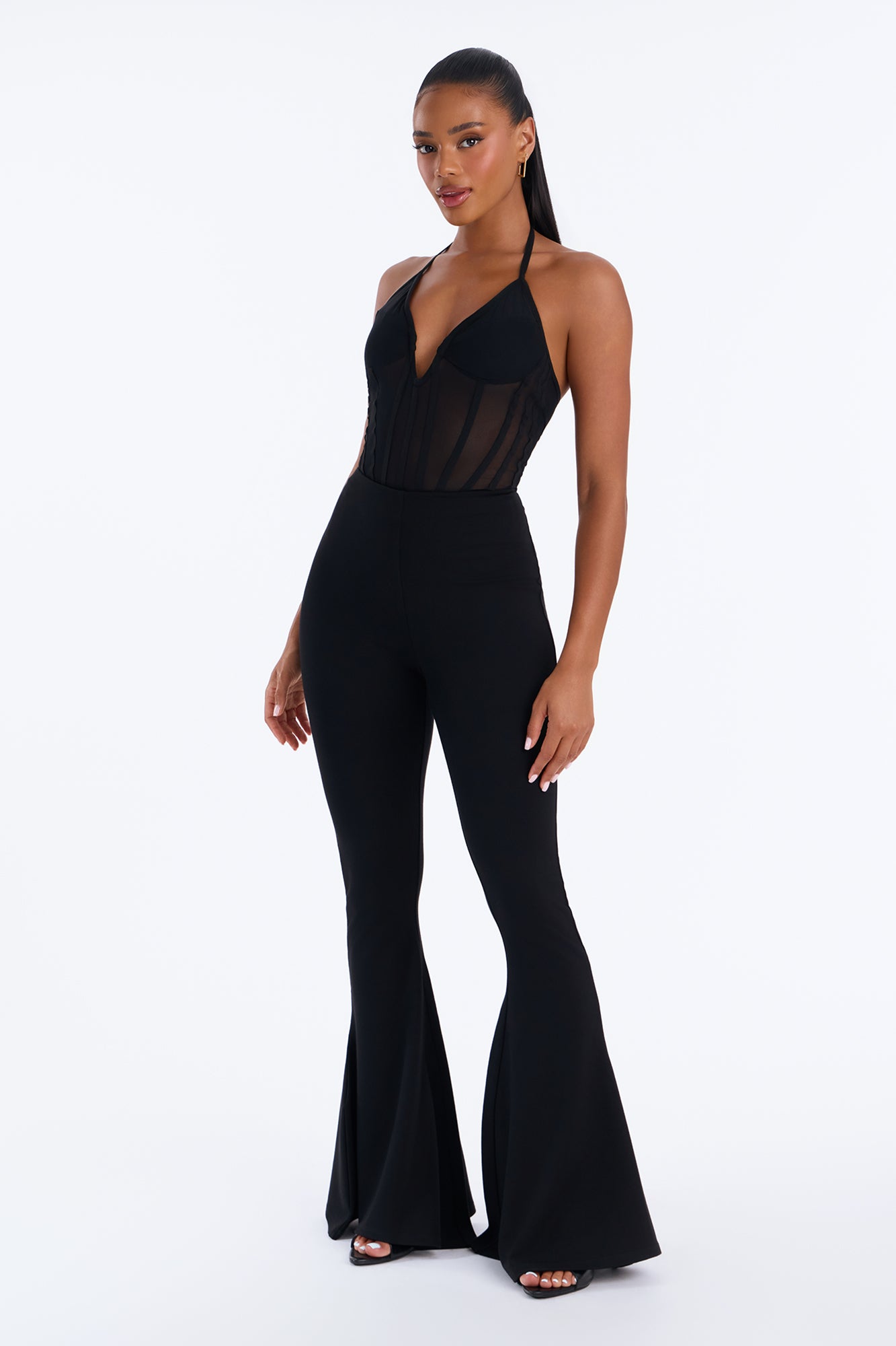 Zoya High Rise Super Flare Pant - Black