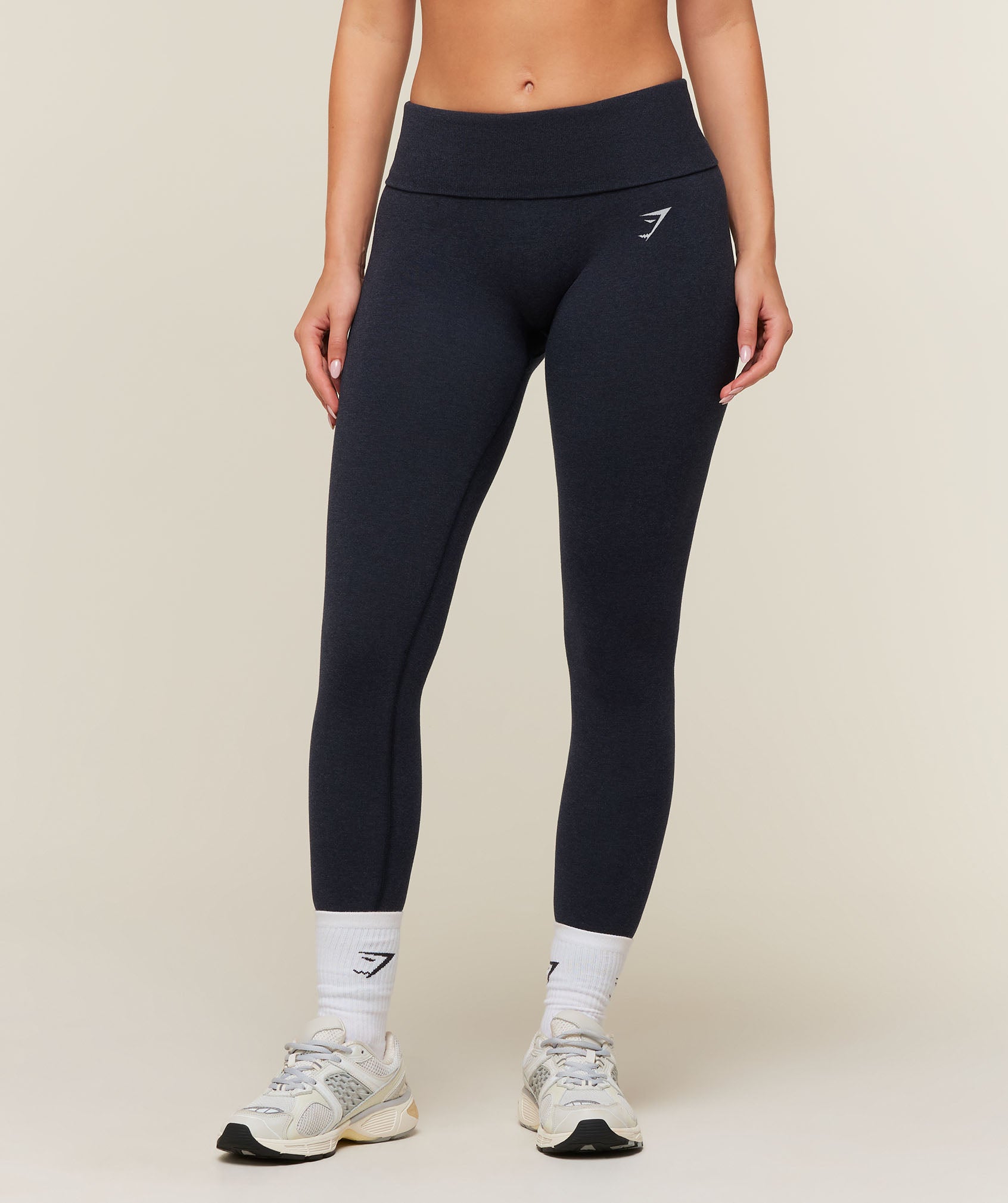 Gymshark CottonMove™ Leggings - Deep Blue Marl