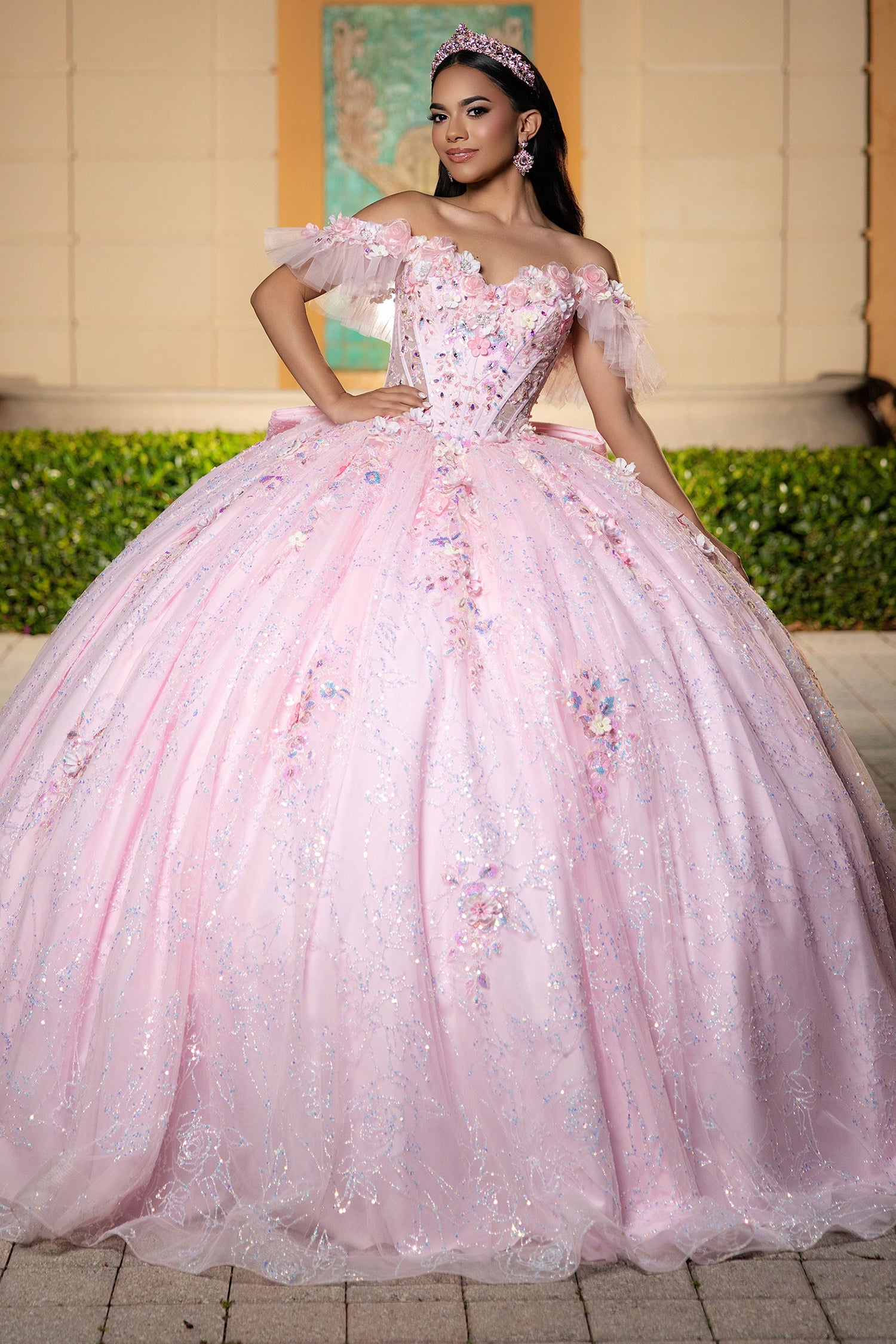 Vizcaya by Mori Lee 4080049 - 3D Floral Sweetheart Quinceanera Gown