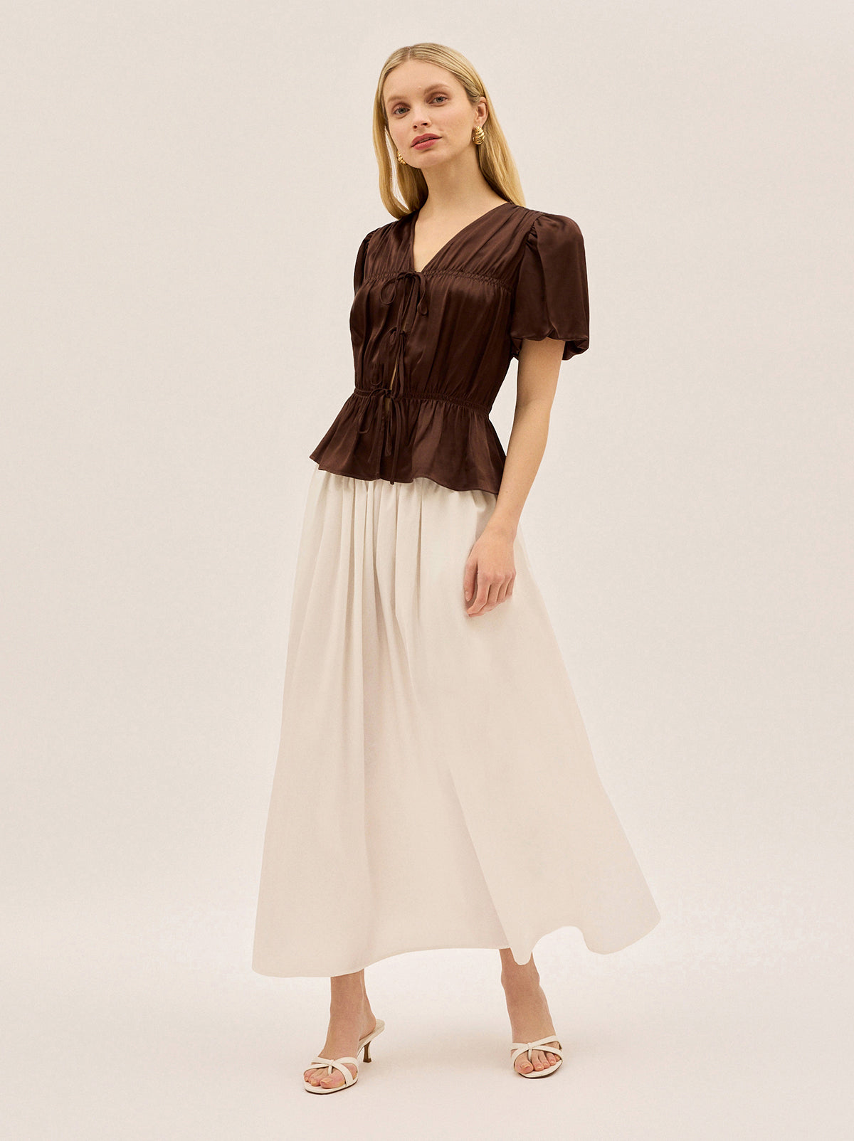 Lucinda White Cotton Skirt