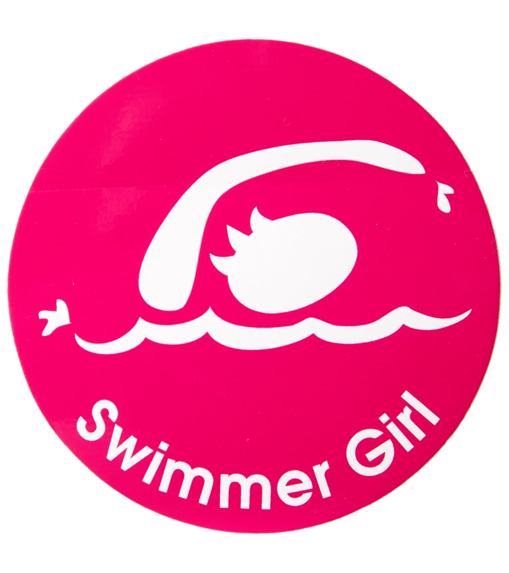 Bay Six Swimmer Girl Round Decal