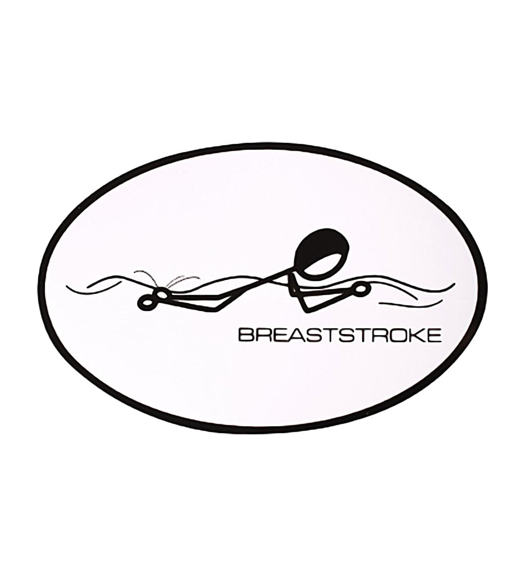 Bay Six Breaststroke Black/White Decal