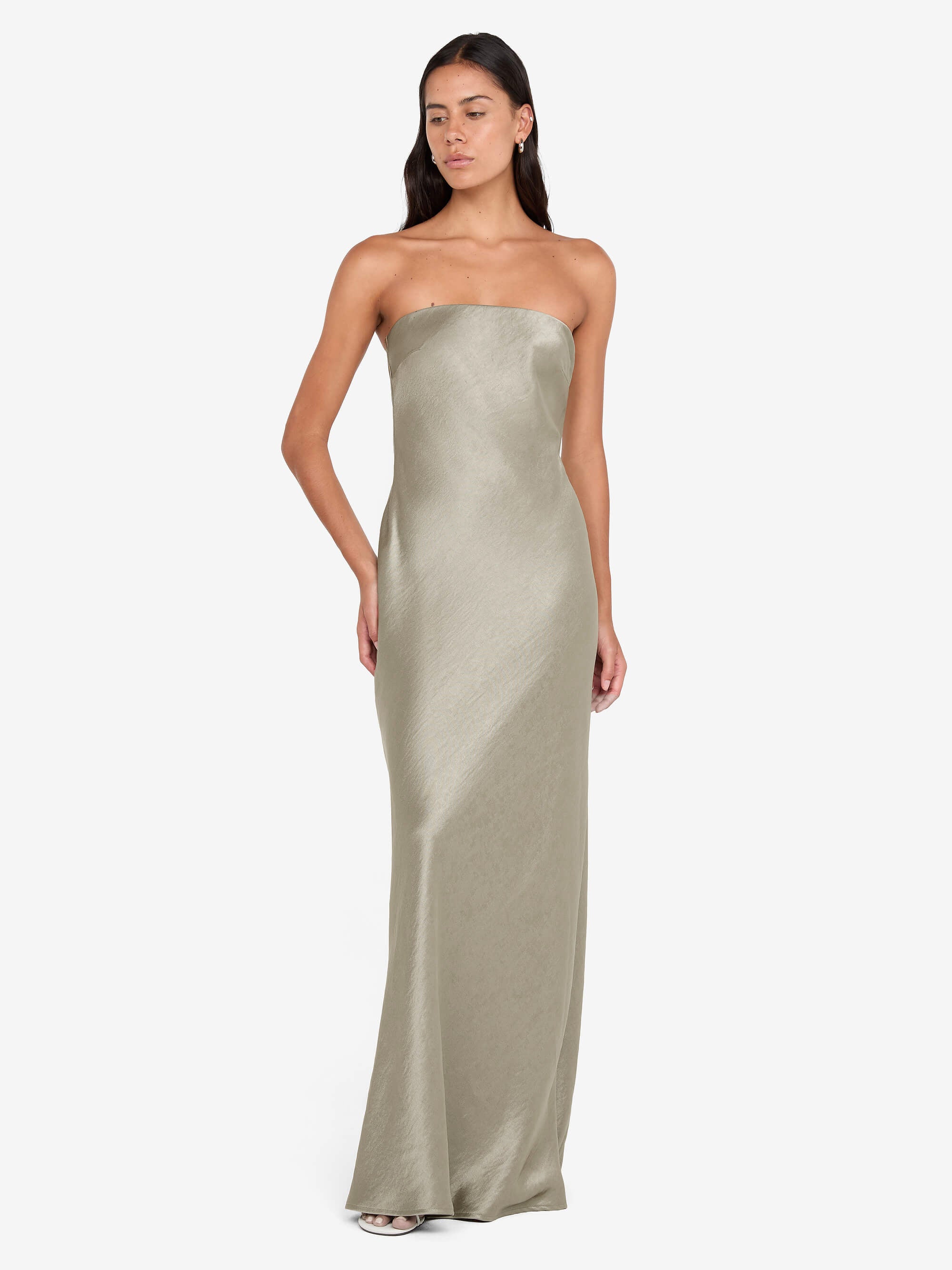 AUSTEN STRAPLESS MAXI DRESS - SAGE