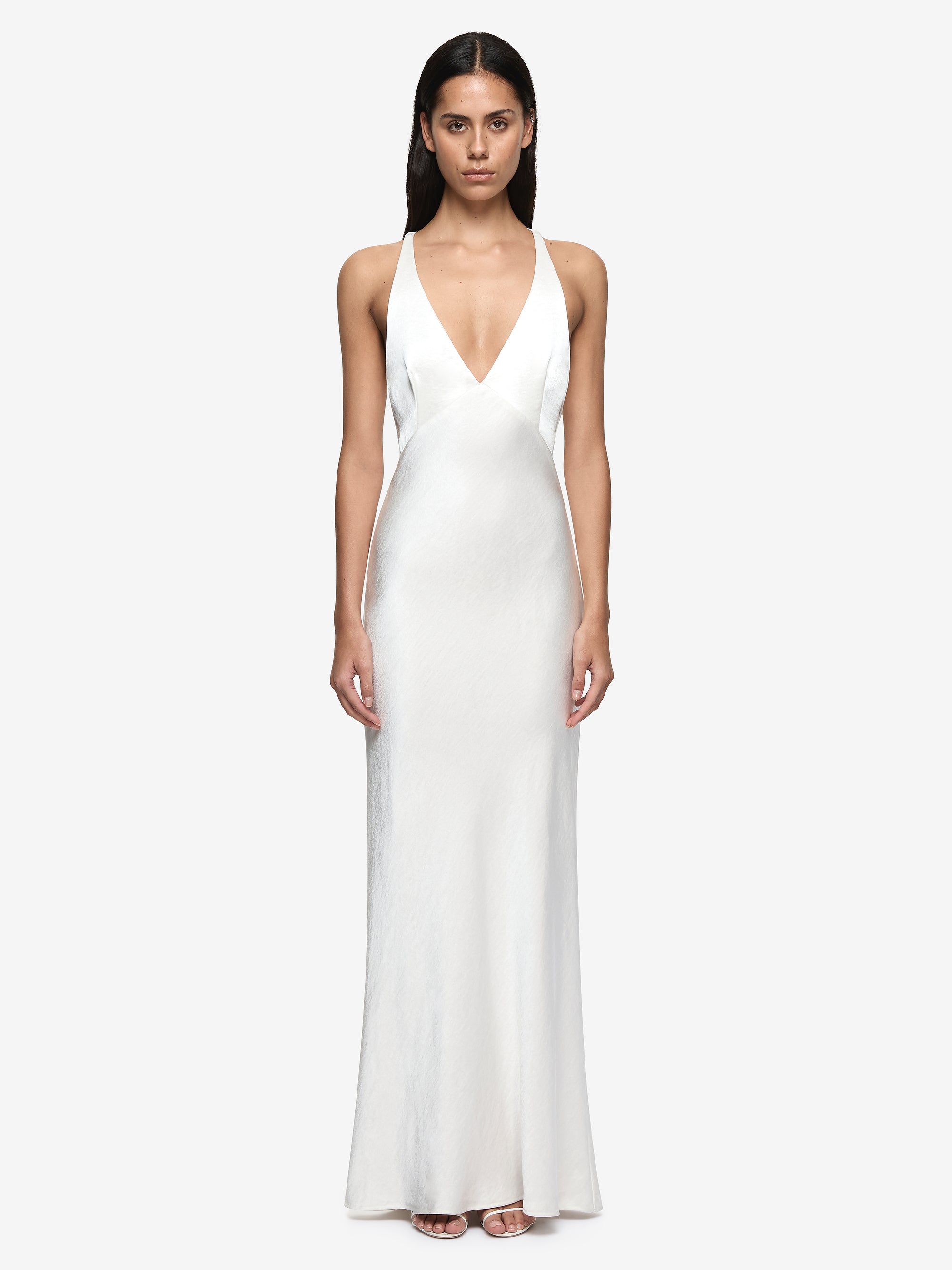 THE DREAMER V NECK DRESS - IVORY