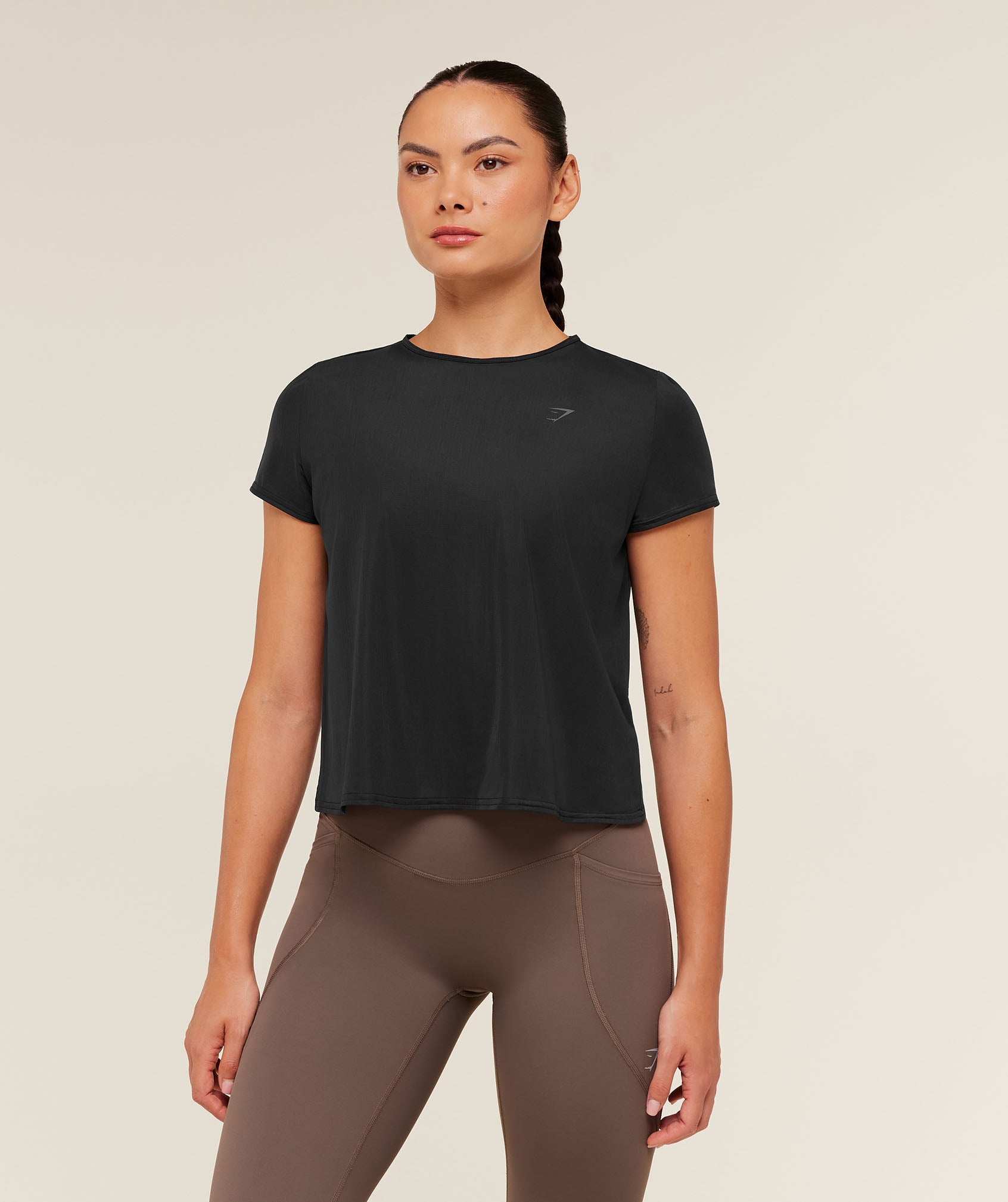 Gymshark Running Short Sleeve T-Shirt - Black