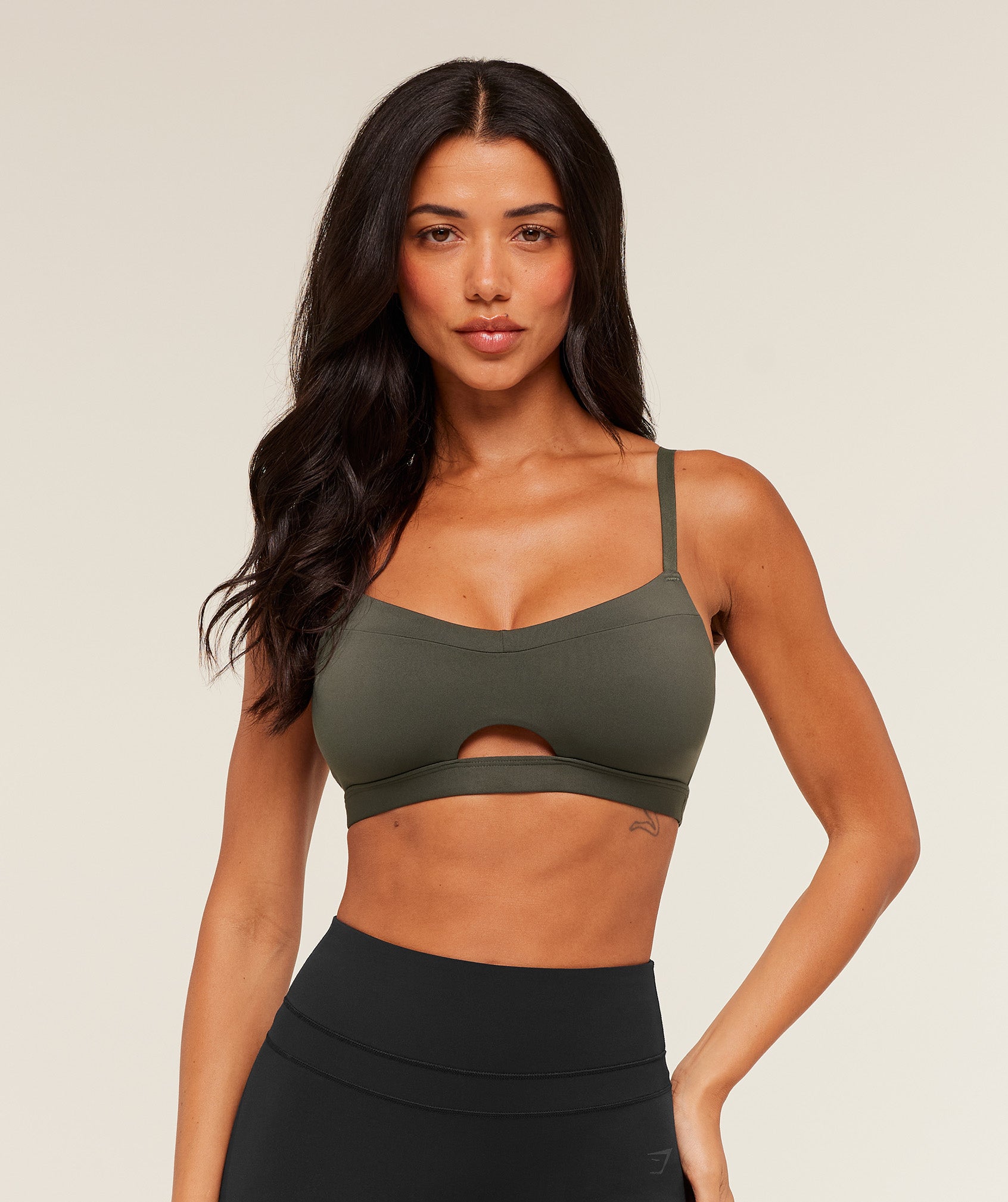Gymshark Balcony Peekaboo Sports Bra - Strength Green