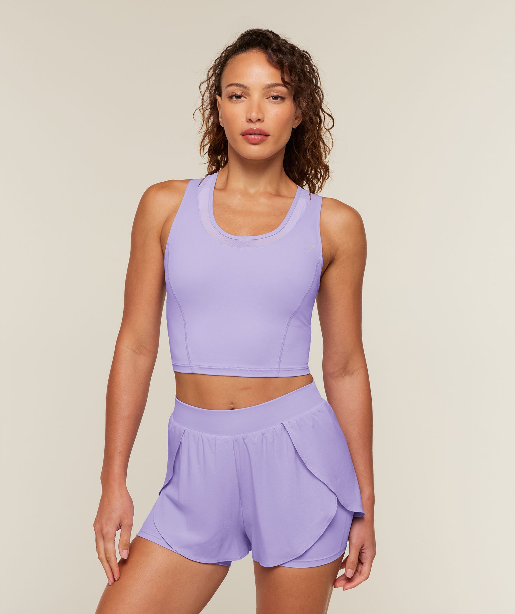 Gymshark Mesh Sleeveless Tank with Shelf - Pace Purple