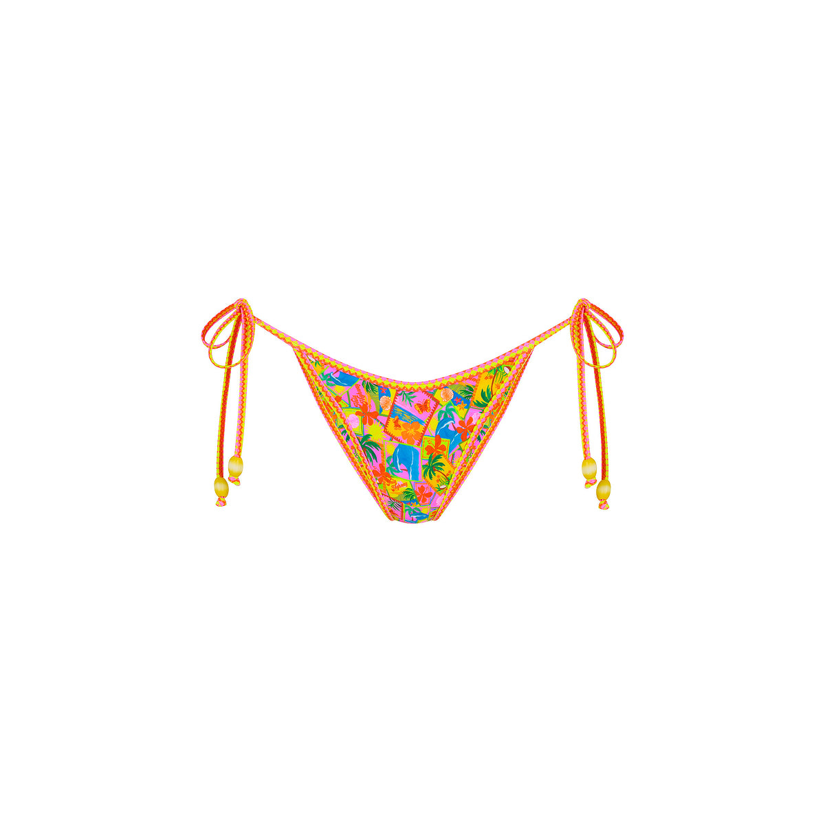 Kulani Kinis Sunshine Snaps Bind Dipped Cheeky Tie Bikini Bottom