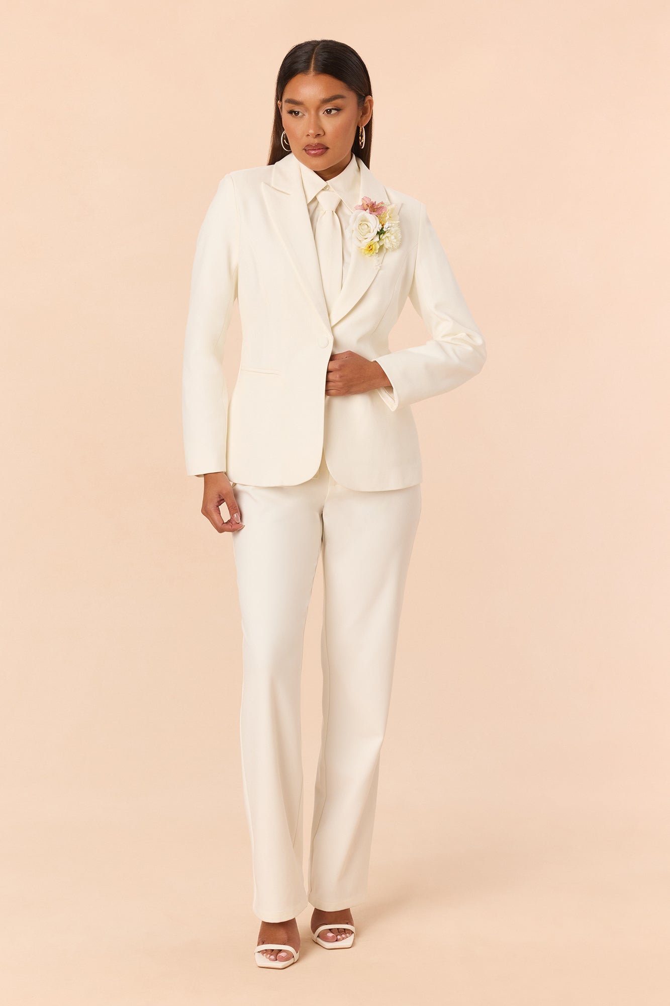 Too Timeless 3 Piece Pant Set - White