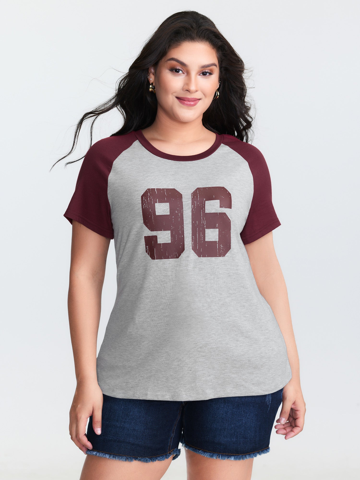 Supersoft Raglan Sleeve Printed T-Shirt