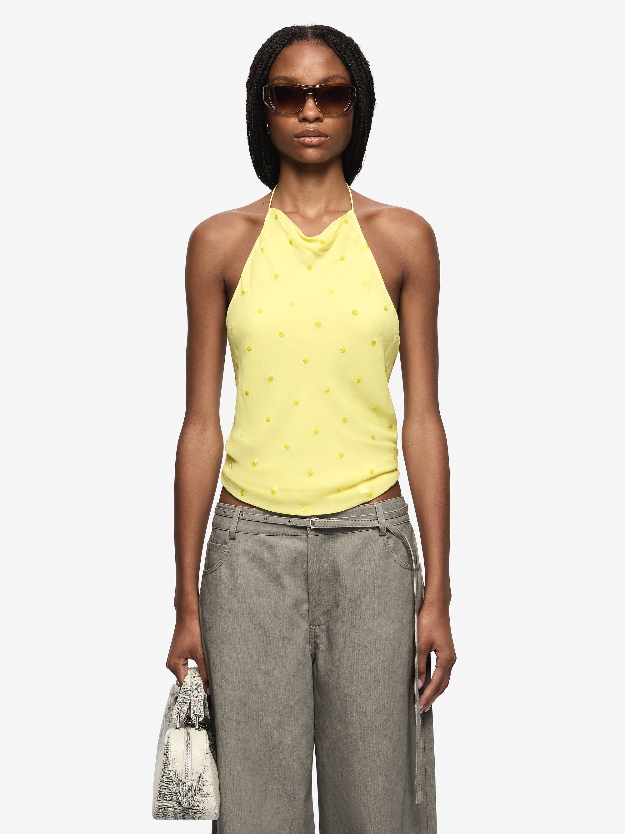 SOLACE HALTER TOP - CITRUS