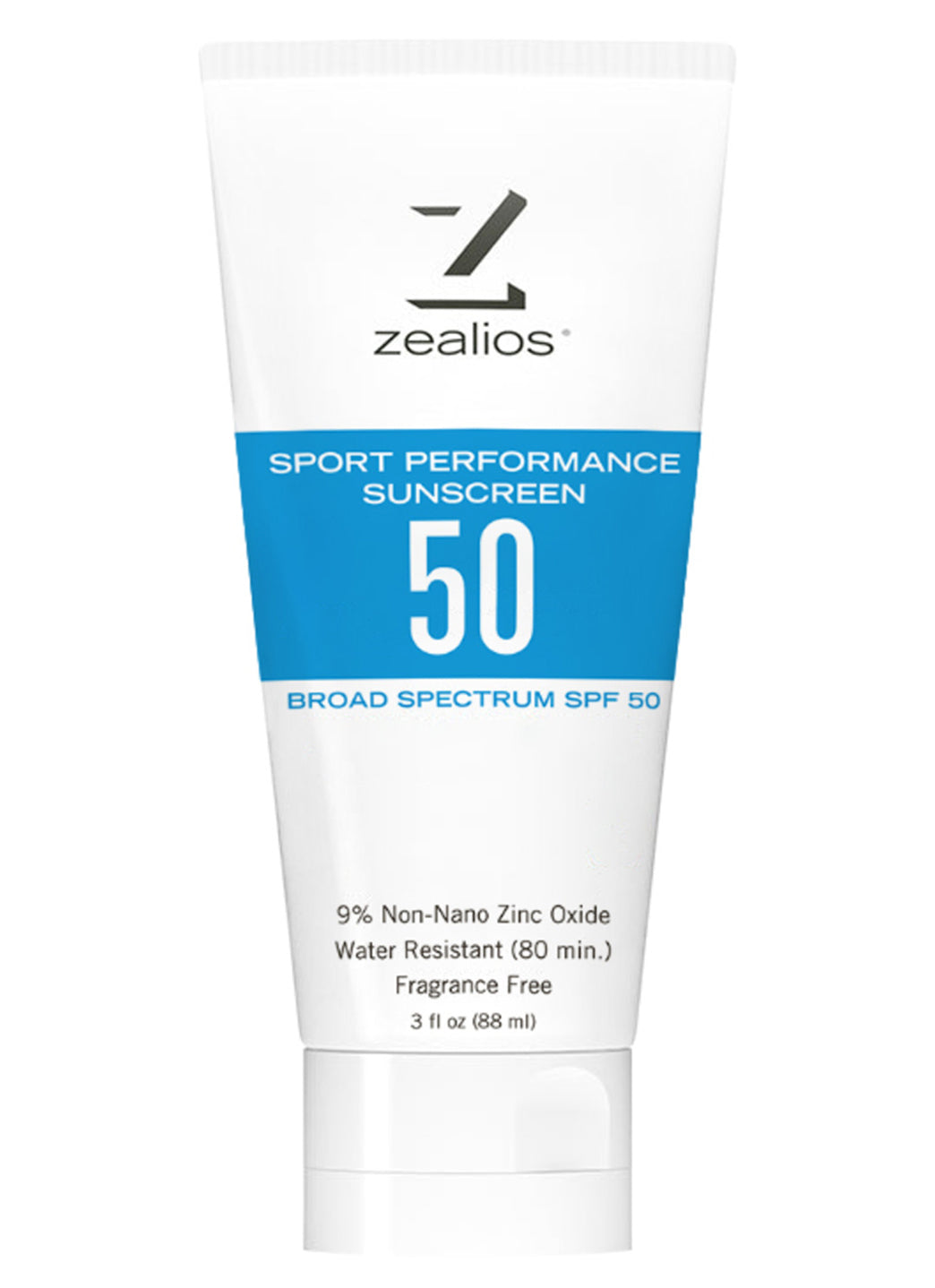 Zealios Skin Care Sport Performance Hybrid SPF 50 Sunscreen, 3 oz