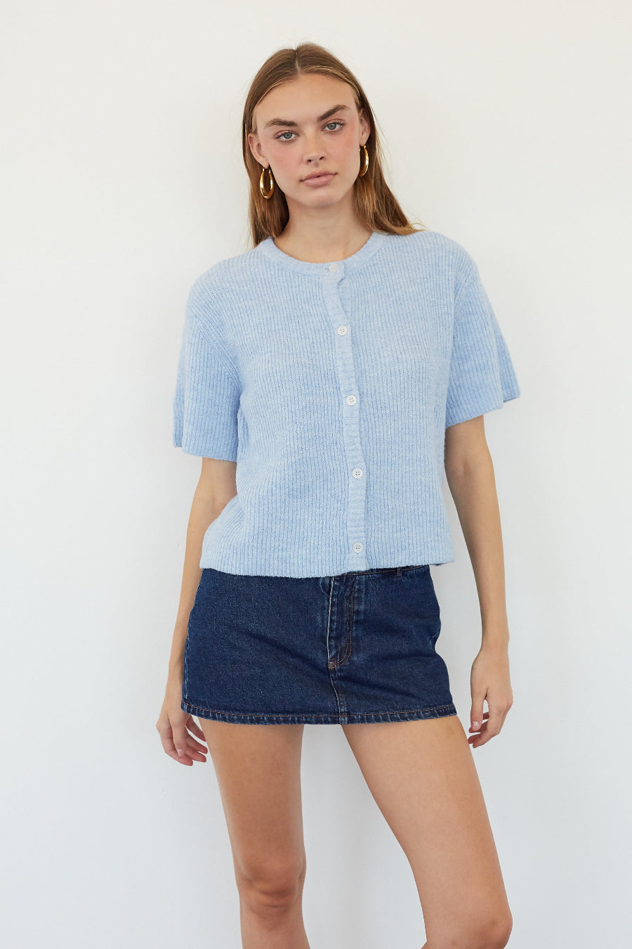 Gabriette Ribbed Knit Cardigan