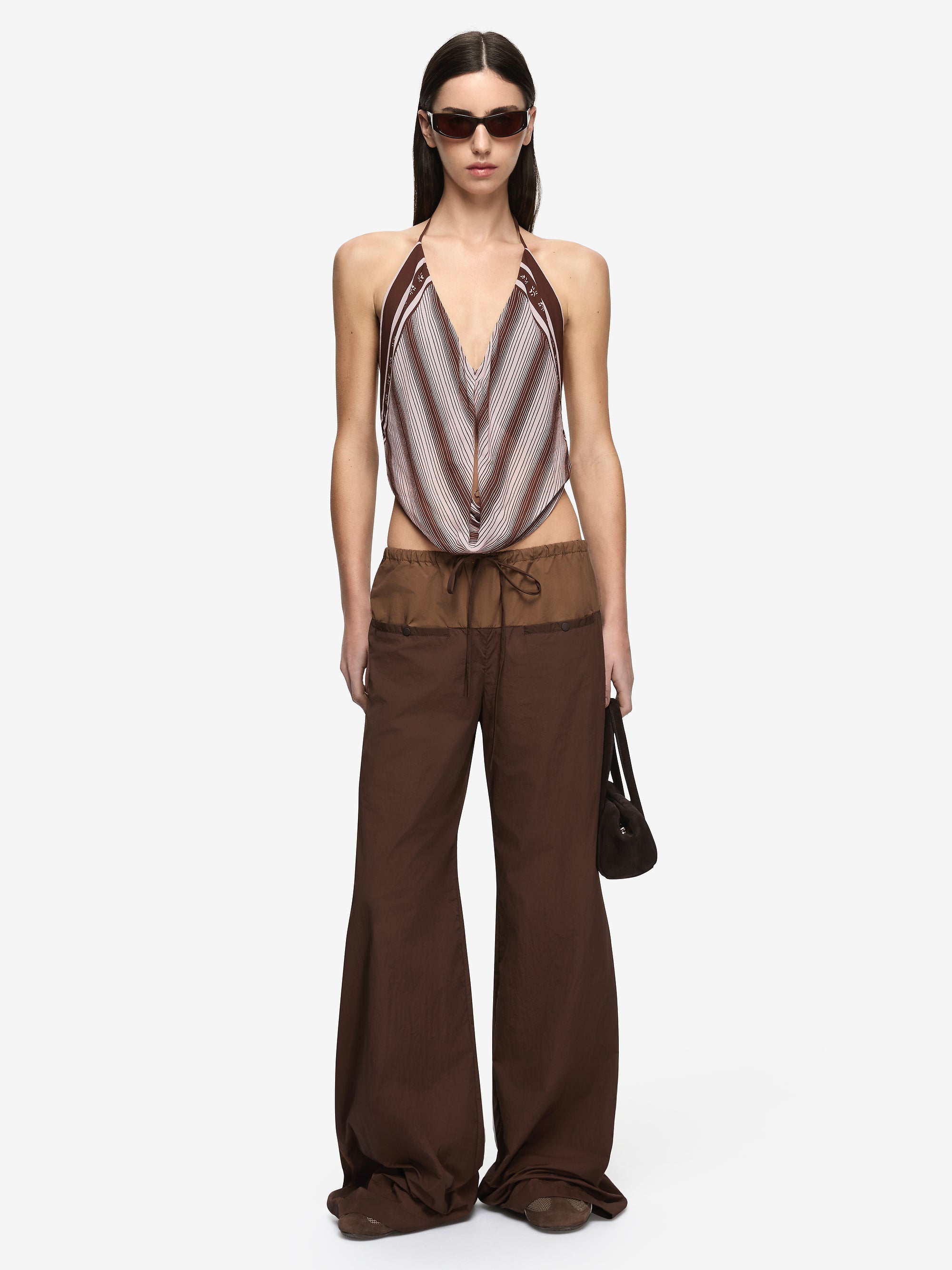 LANEY FOLD PANT - CHOC/COFFEE
