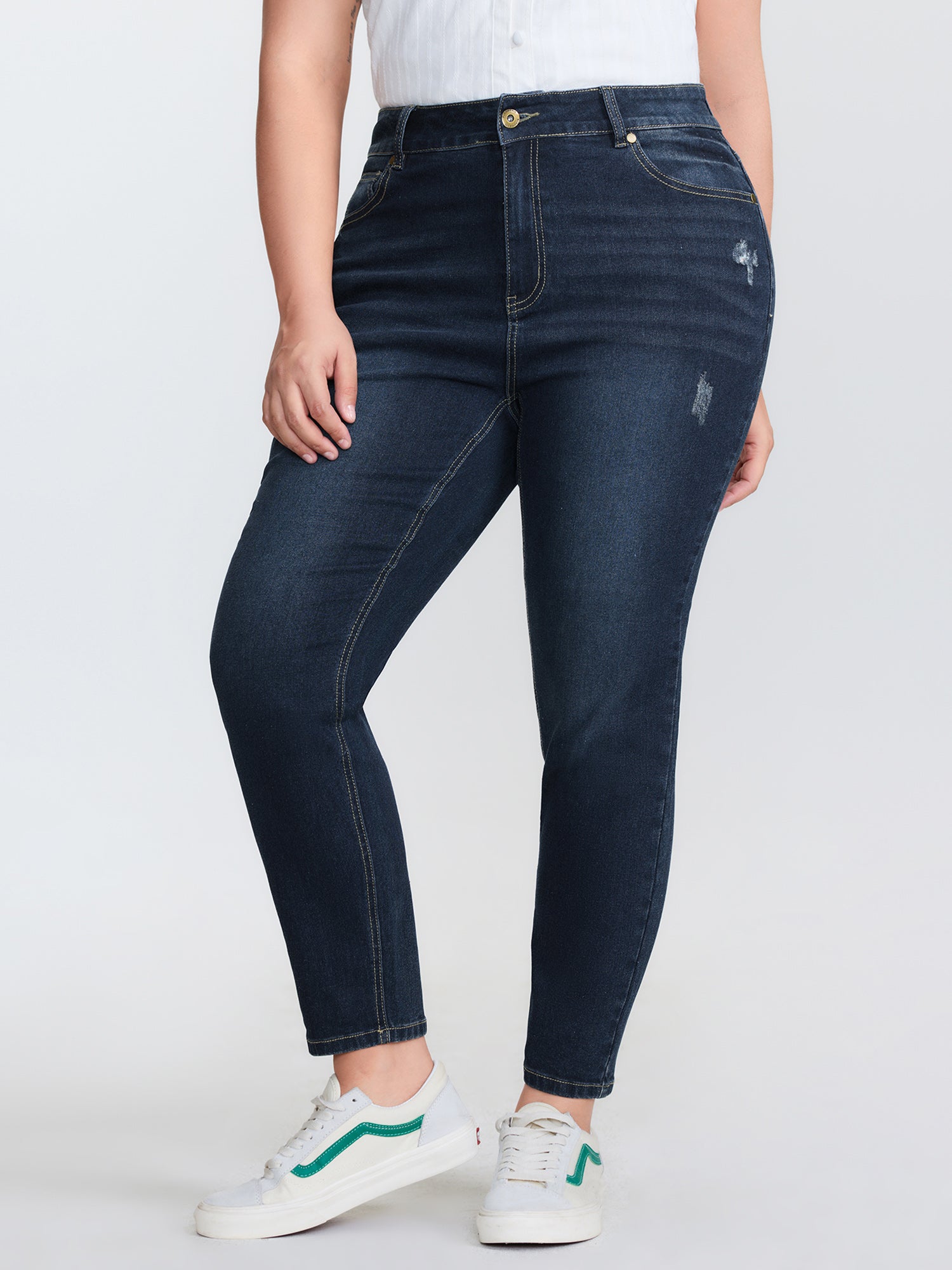 Stretchy Mid-Rise Skinny Fit Jeans