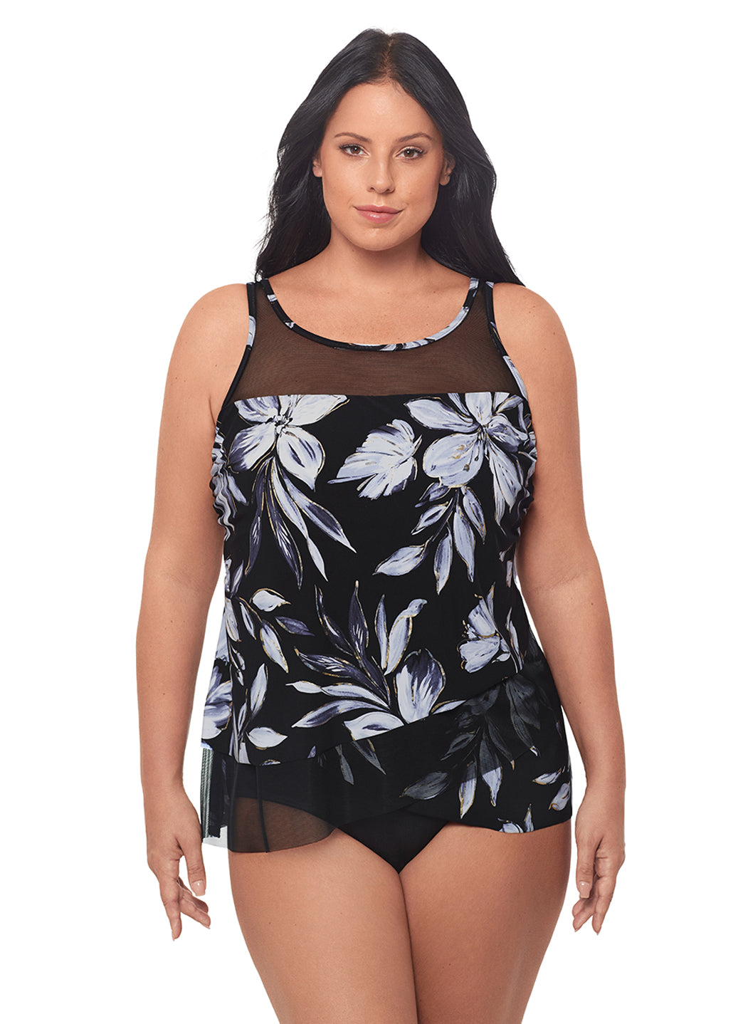 Miraclesuit Women's Plus Size Fiore Di Luna Mirage Tankini Top