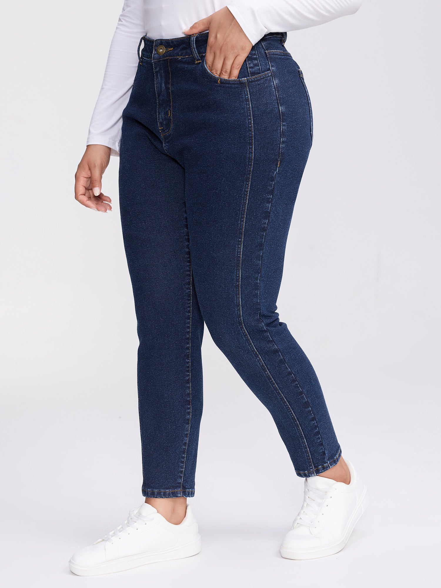 Curve Friendly Skinny-Fit High-Rise Jeans