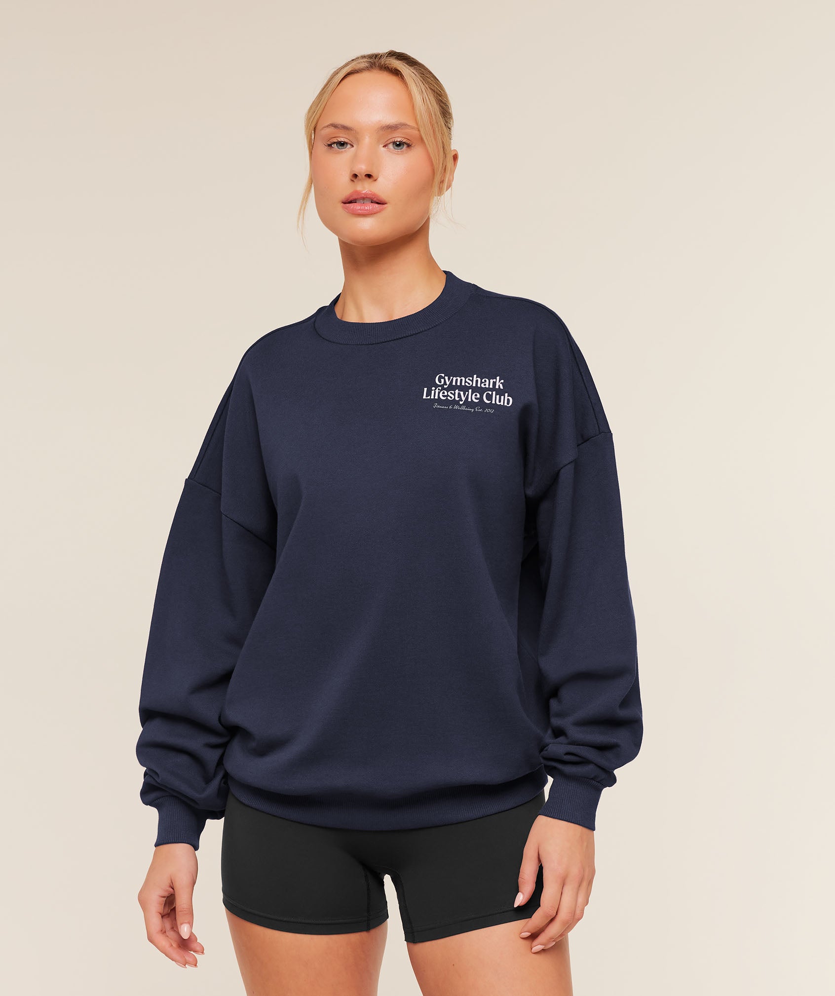 Gymshark Lifestyle Club Graphic Sweatshirt - Heavy Blue