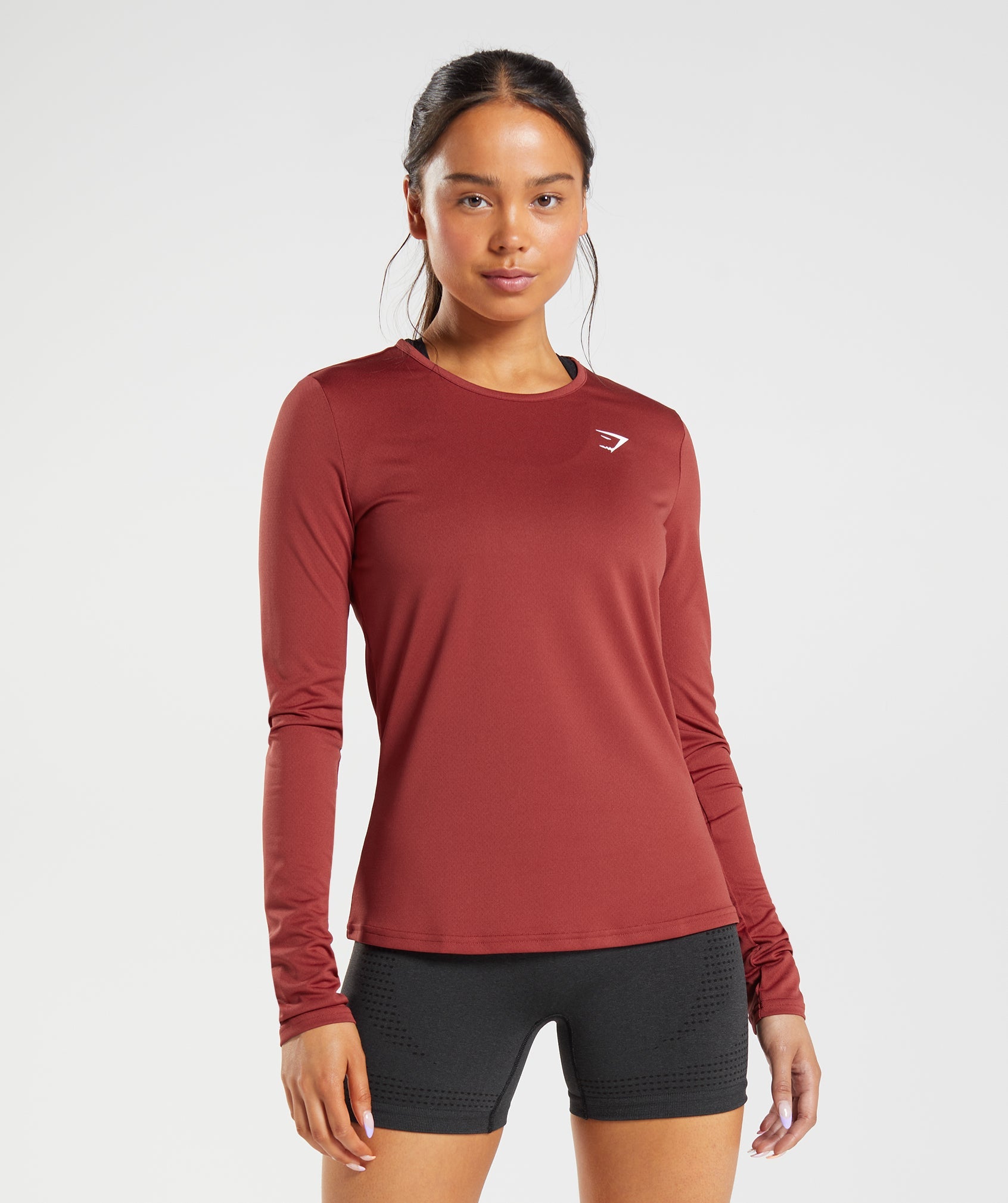 Gymshark Training Long Sleeve Top - Rosewood Red