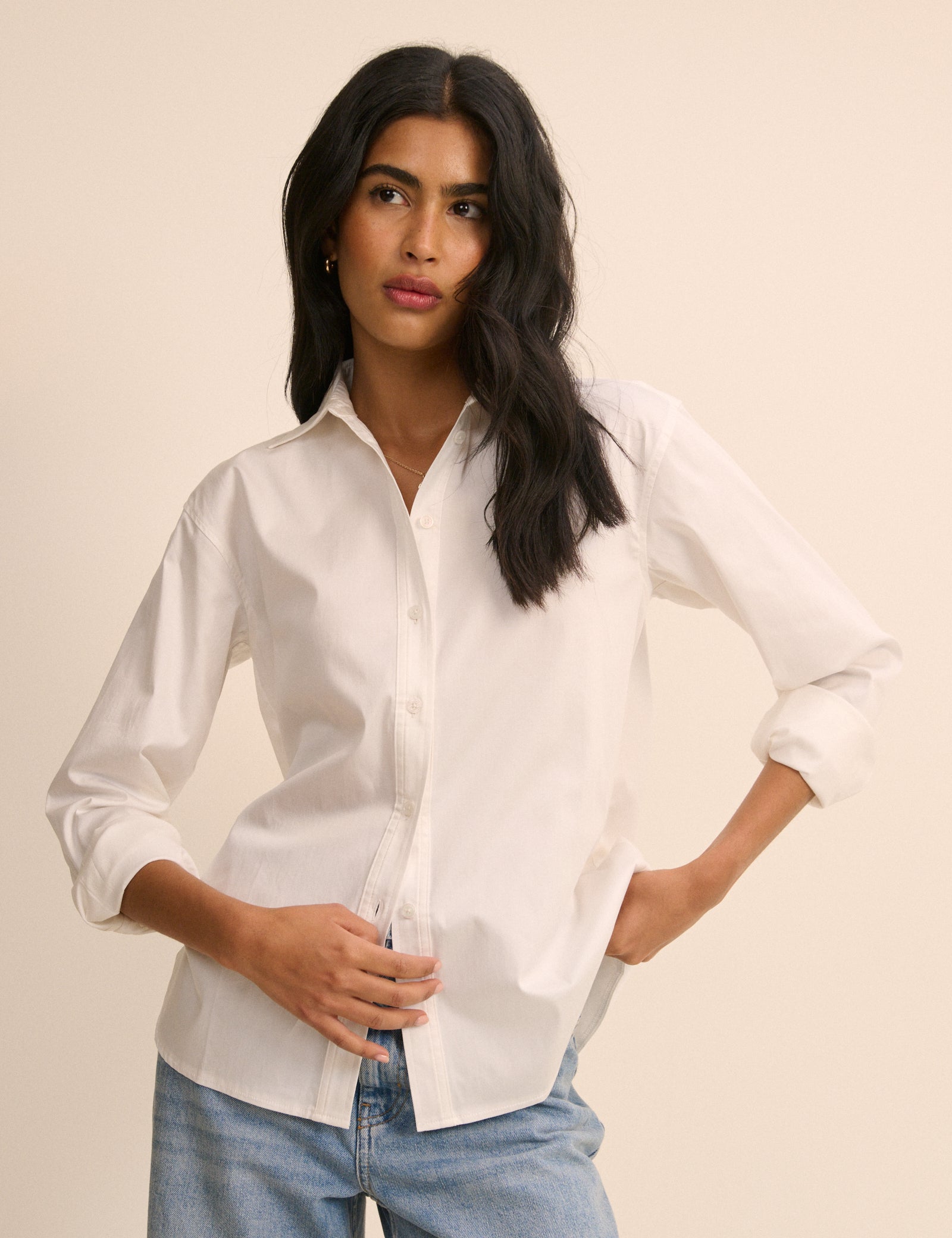 White Hestia Relaxed Shirt