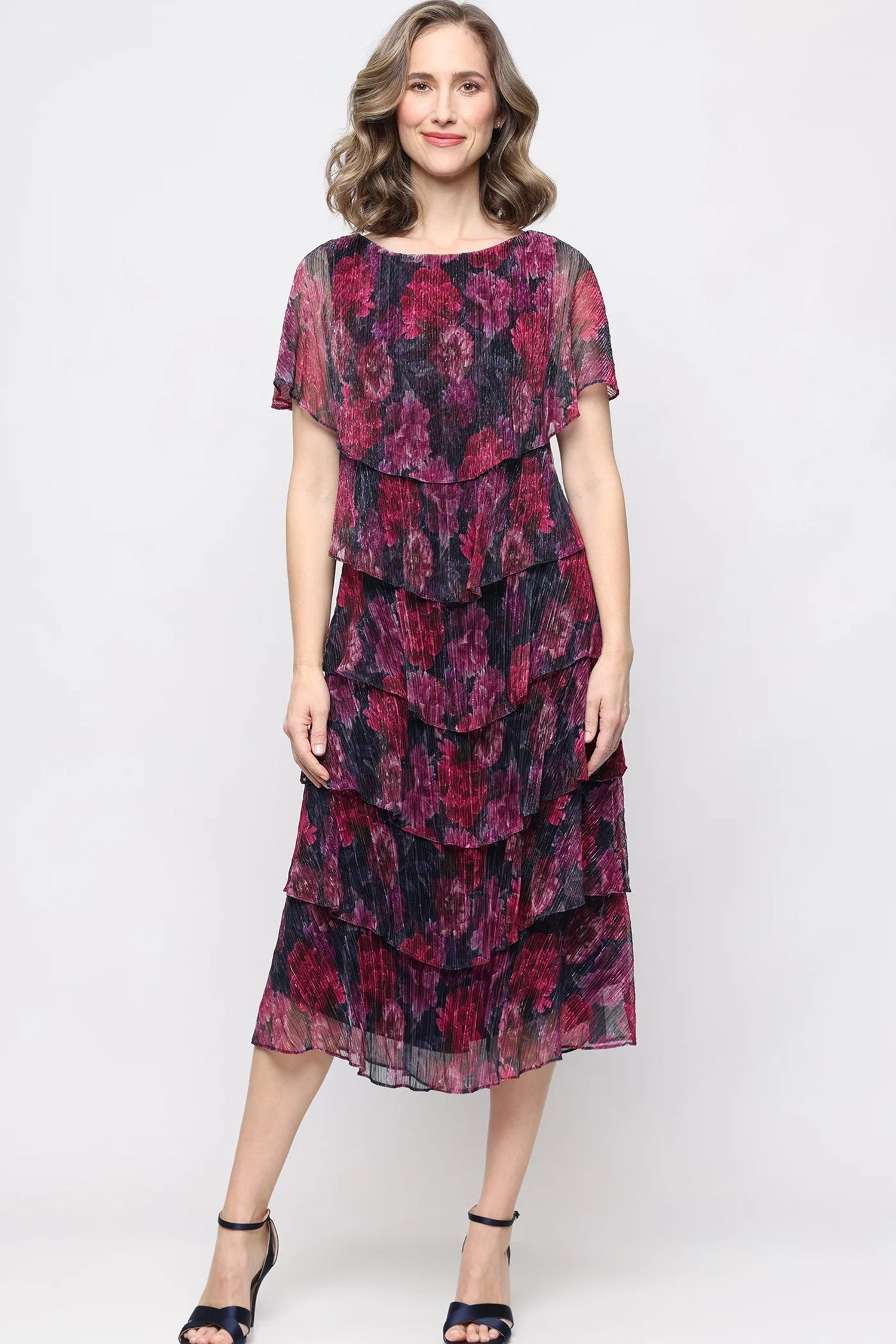 S.L. Fashions Dresses (SLNY) 9155295 Tiered Bateau Cocktail Dress