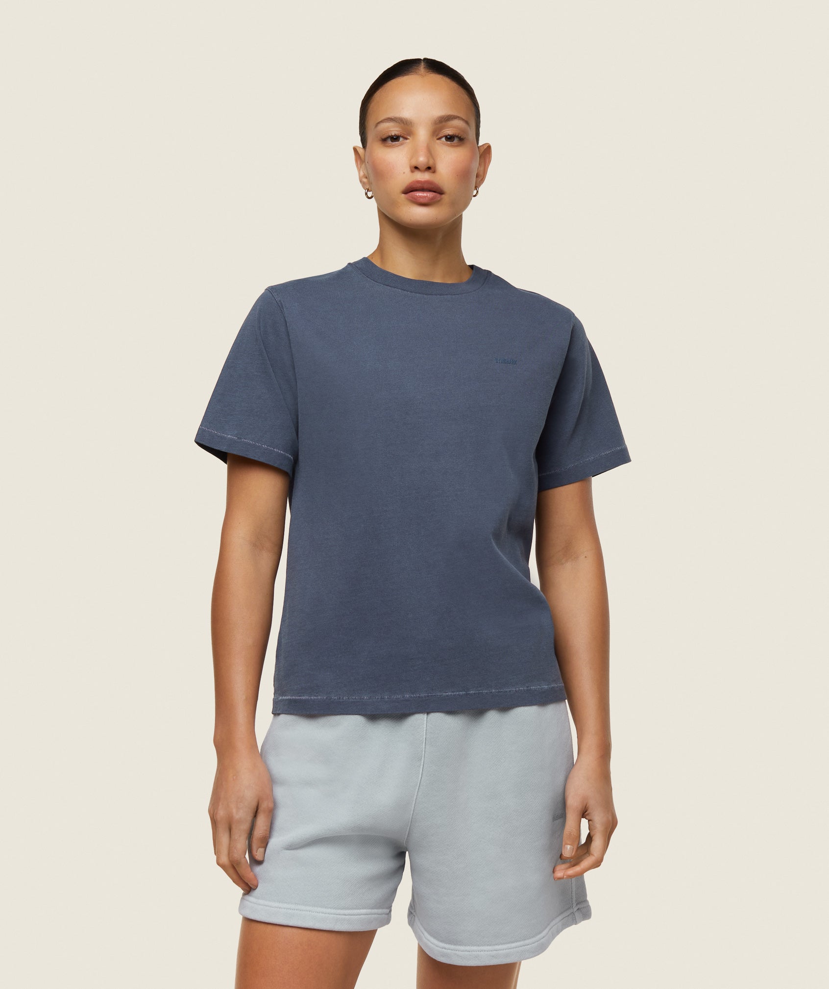 Gymshark Comfort Regular SS Top - Heavy Blue/Pigment Garment Dye + Wash