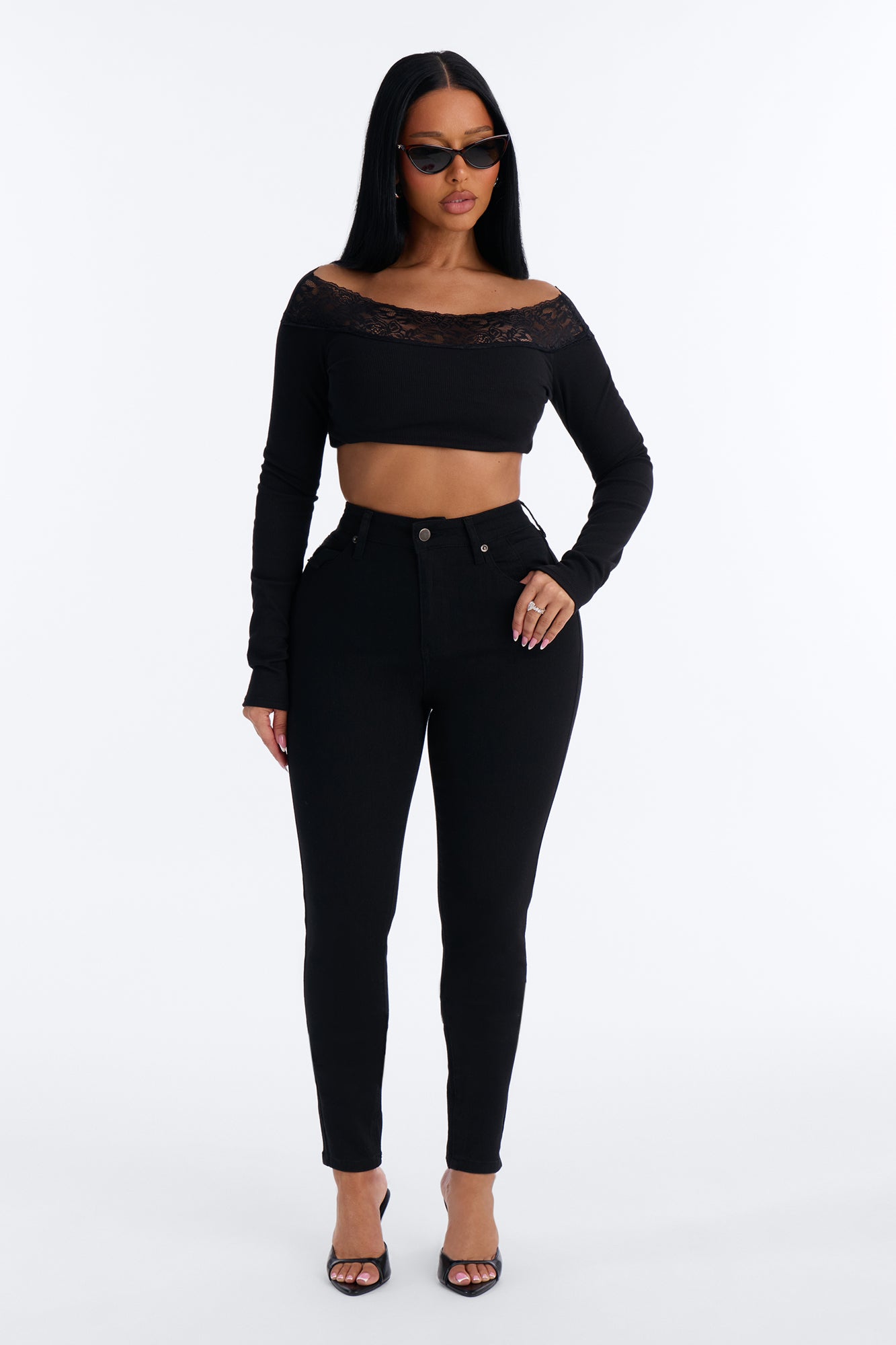 Truly Iconic High Rise Sculpting Stretch Skinny Jeans - Black