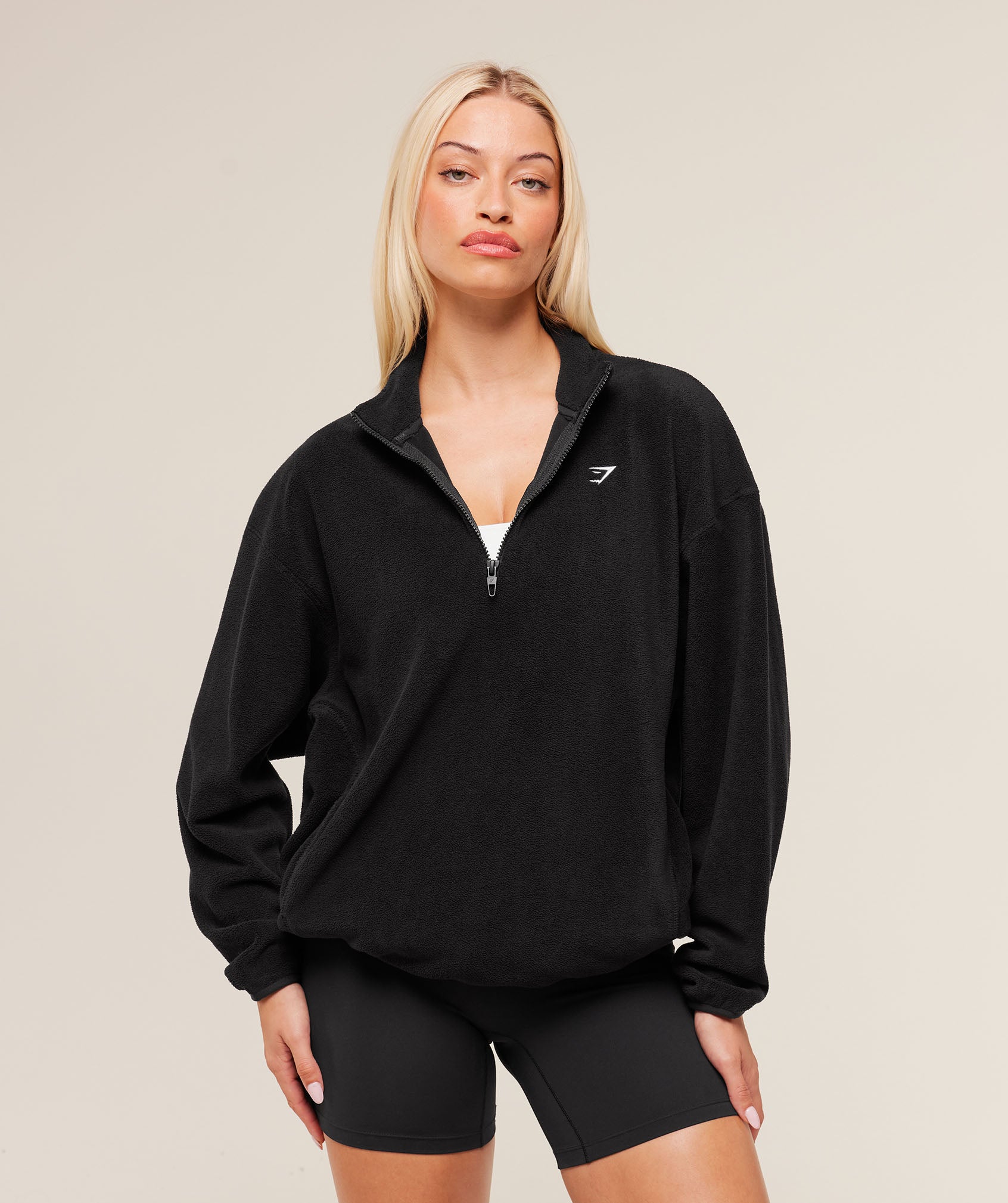 Gymshark Polar Fleece 1/2 Zip - Black