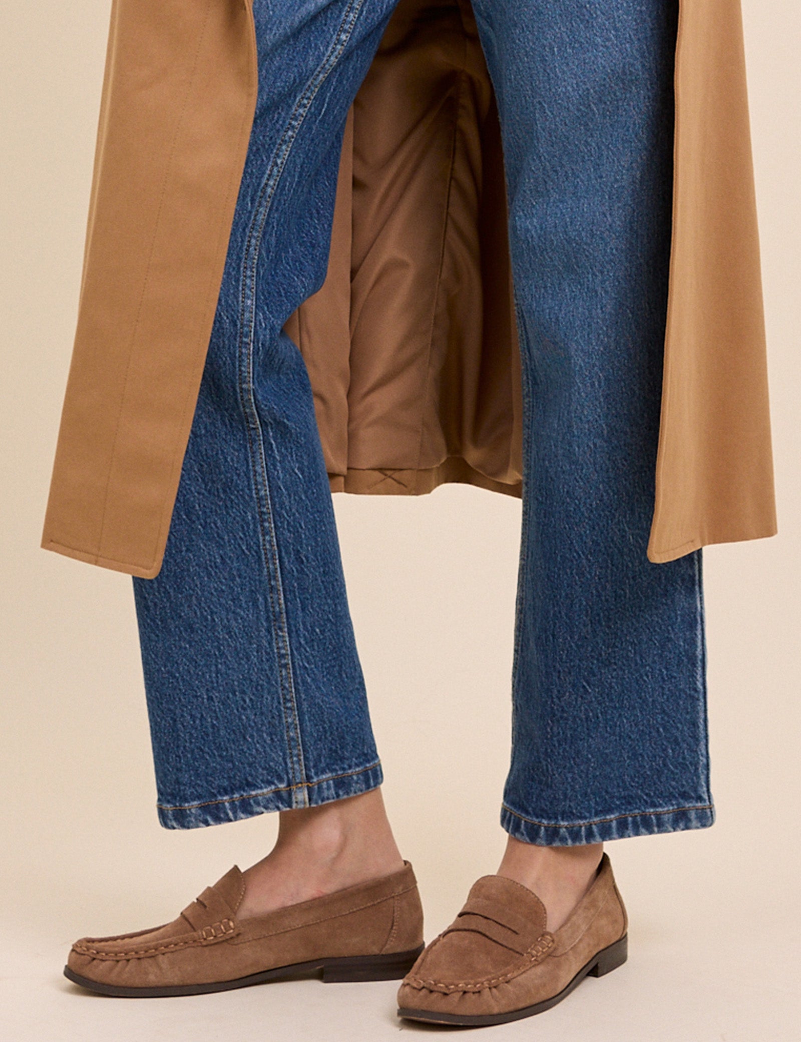Tan Suede Loafers