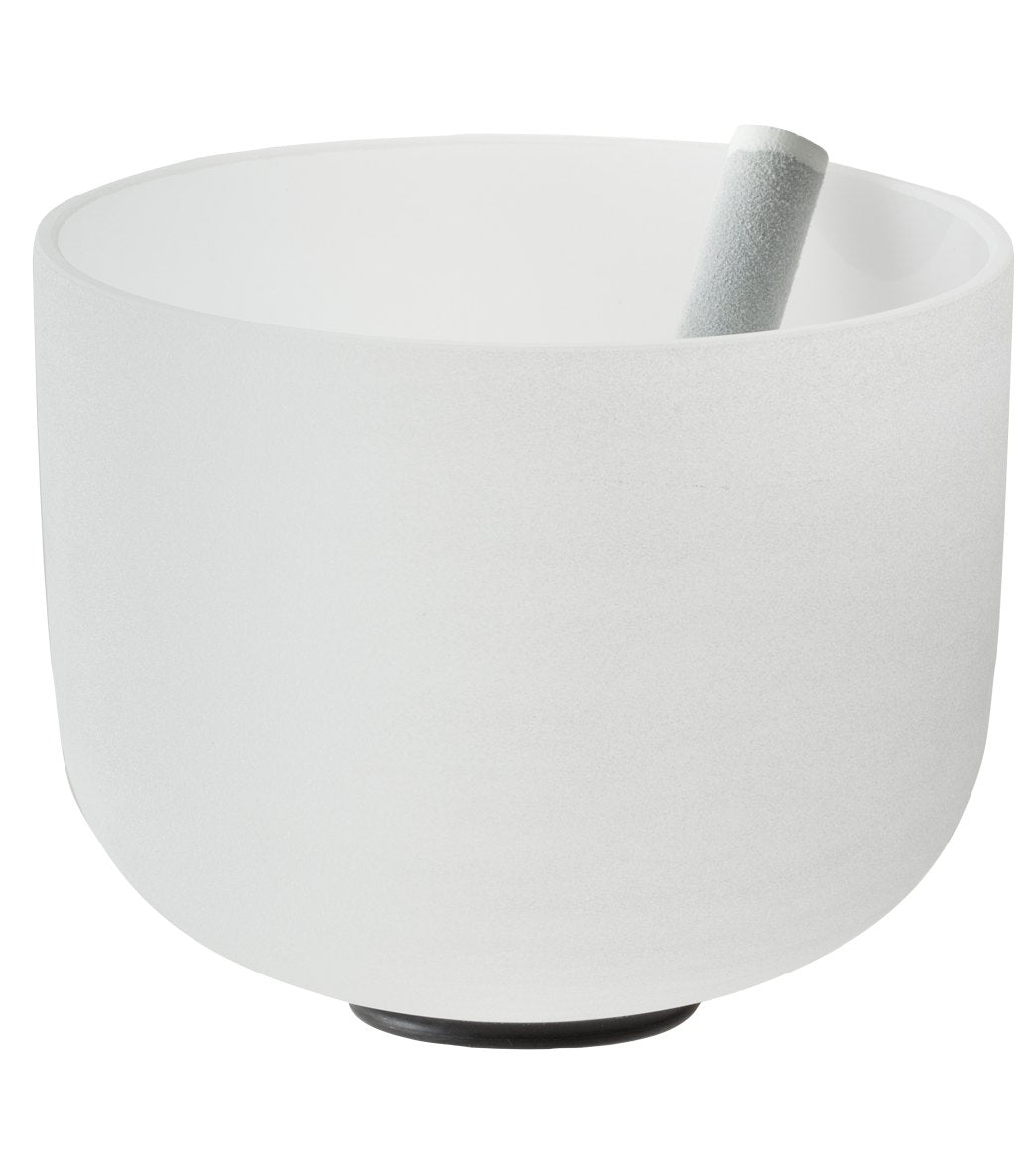 Sacred Space Frosted F Heart Chakra Crystal Singing Bowl 10"