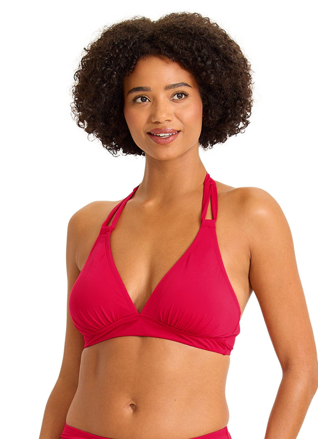 Tommy Bahama Women's Pearl Solids Double Strap Halter Bikini Top