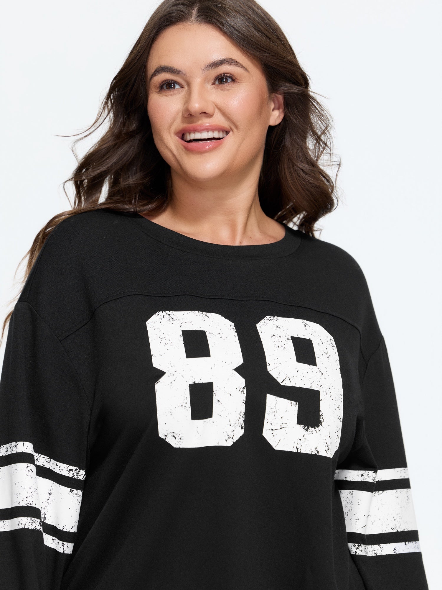 Vintage 89 Number Print Sweatshirt