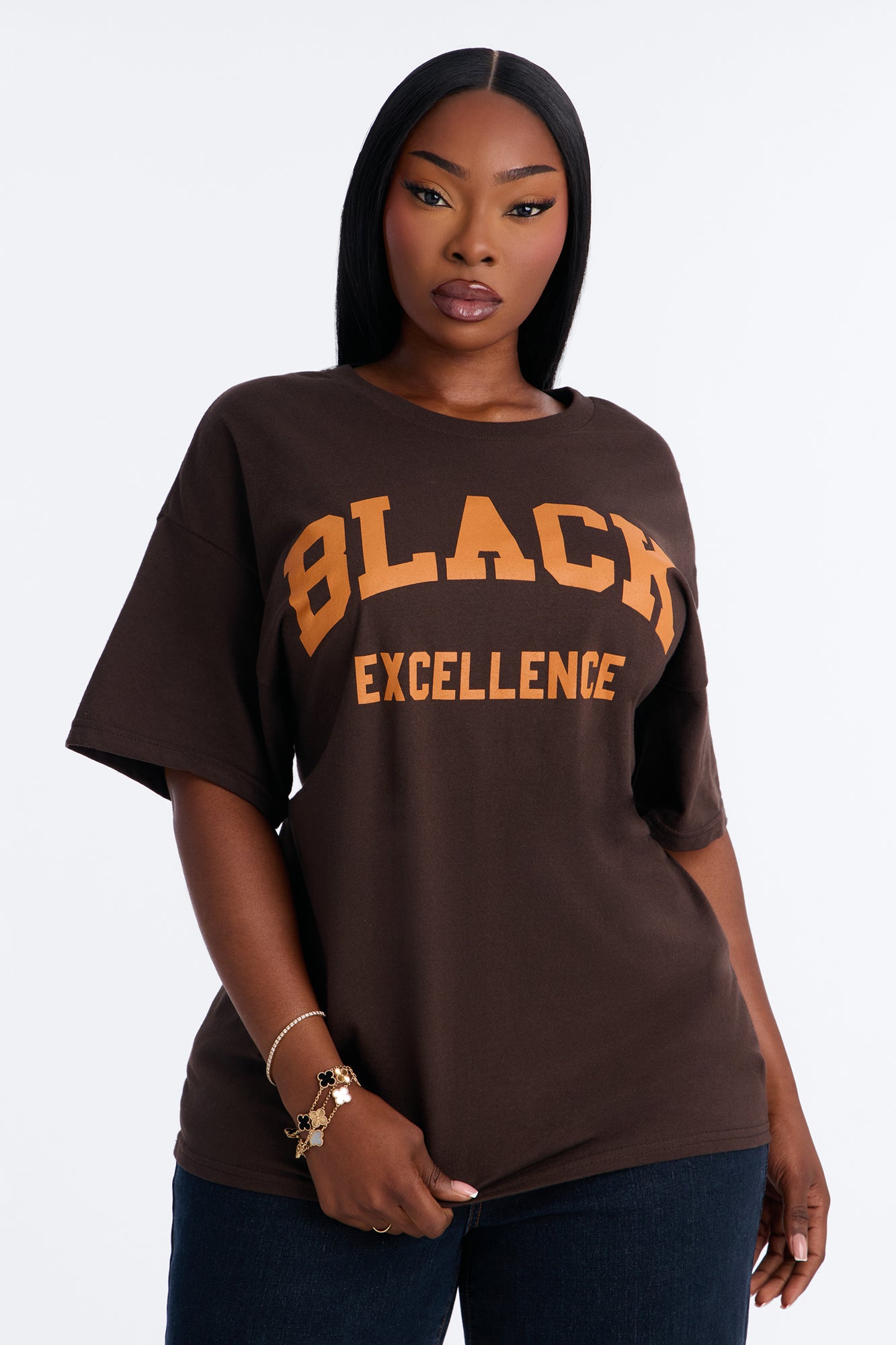Black Excellence Tshirt - Brown