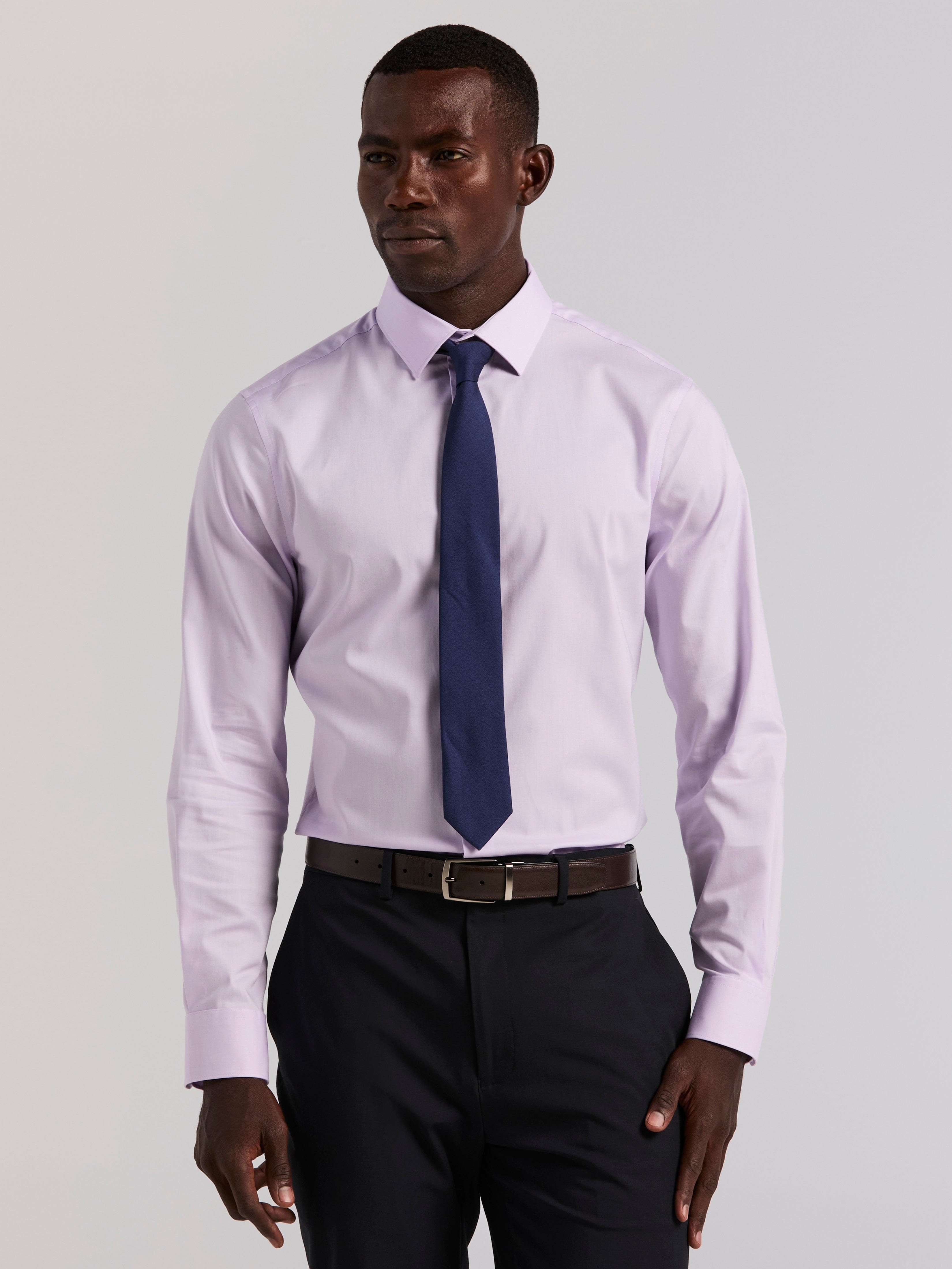 Slim Fit Cotton Stretch Royal Oxford Dress Shirt