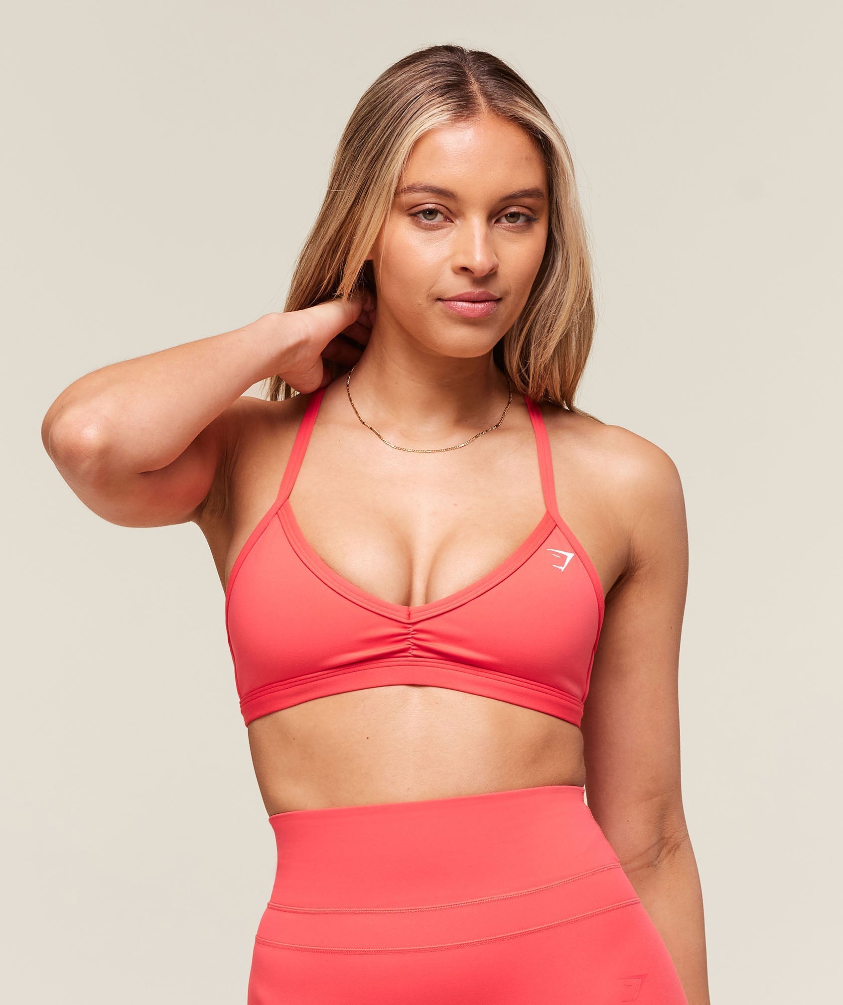 Gymshark Minimal Sports Bra - Coral Red